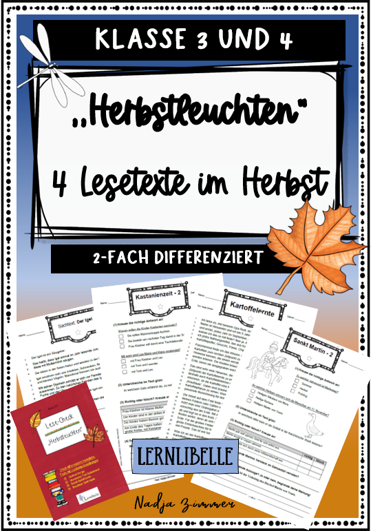 Herbstleuchten - 4 Texte zum Herbst (2-fach differenziert) mit