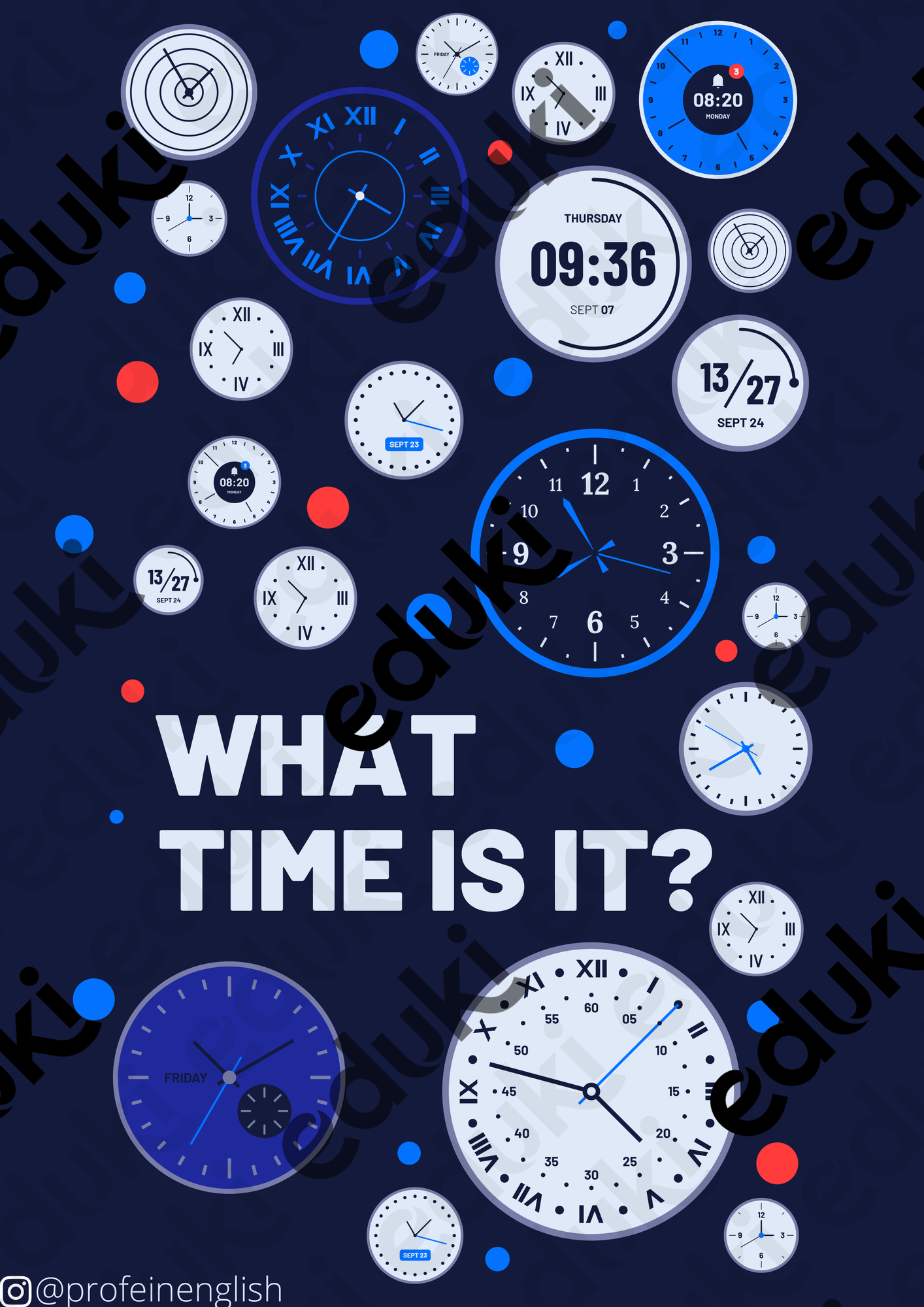 clock pulsera de reloj en ingles