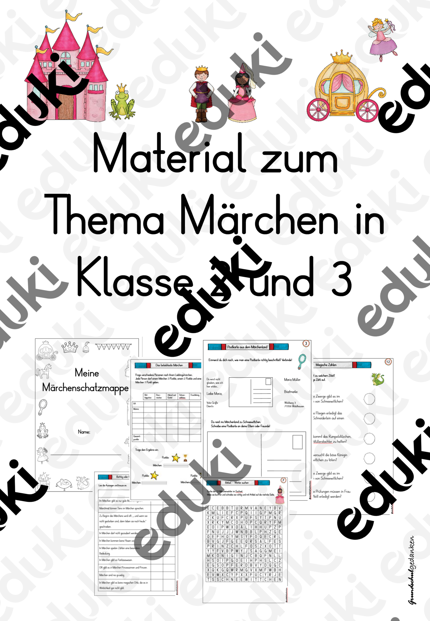 Material zum Thema Märchen in Klasse 2 und 3 – Unterrichtsmaterial im