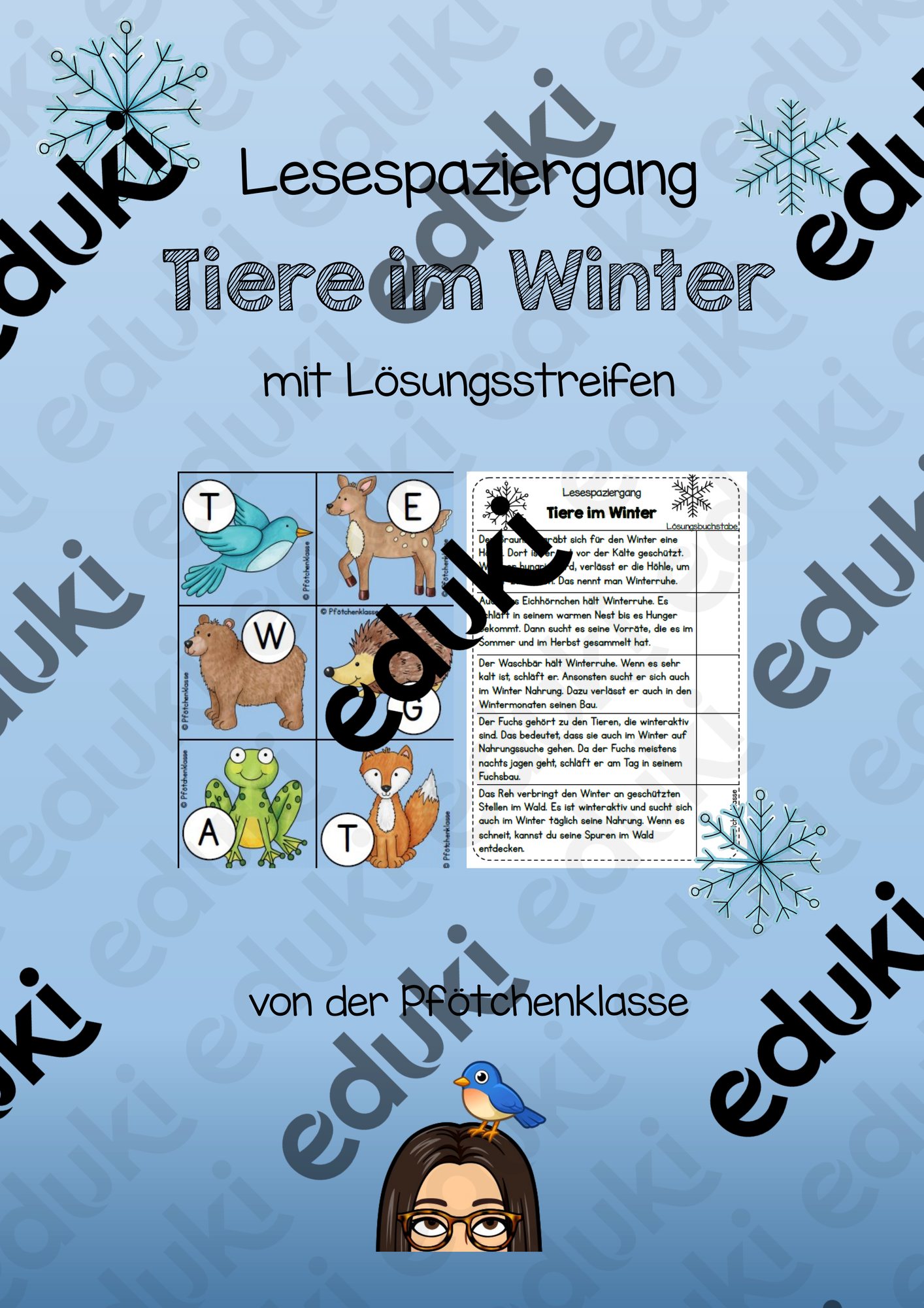 Lesespaziergang Tiere im Winter – Unterrichtsmaterial im Fach Deutsch