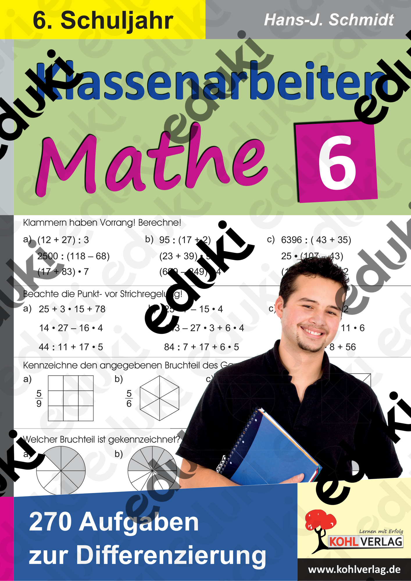 Klassenarbeiten Mathe Klasse 6 | 270 Aufgabenkarten, Bruchrechnung