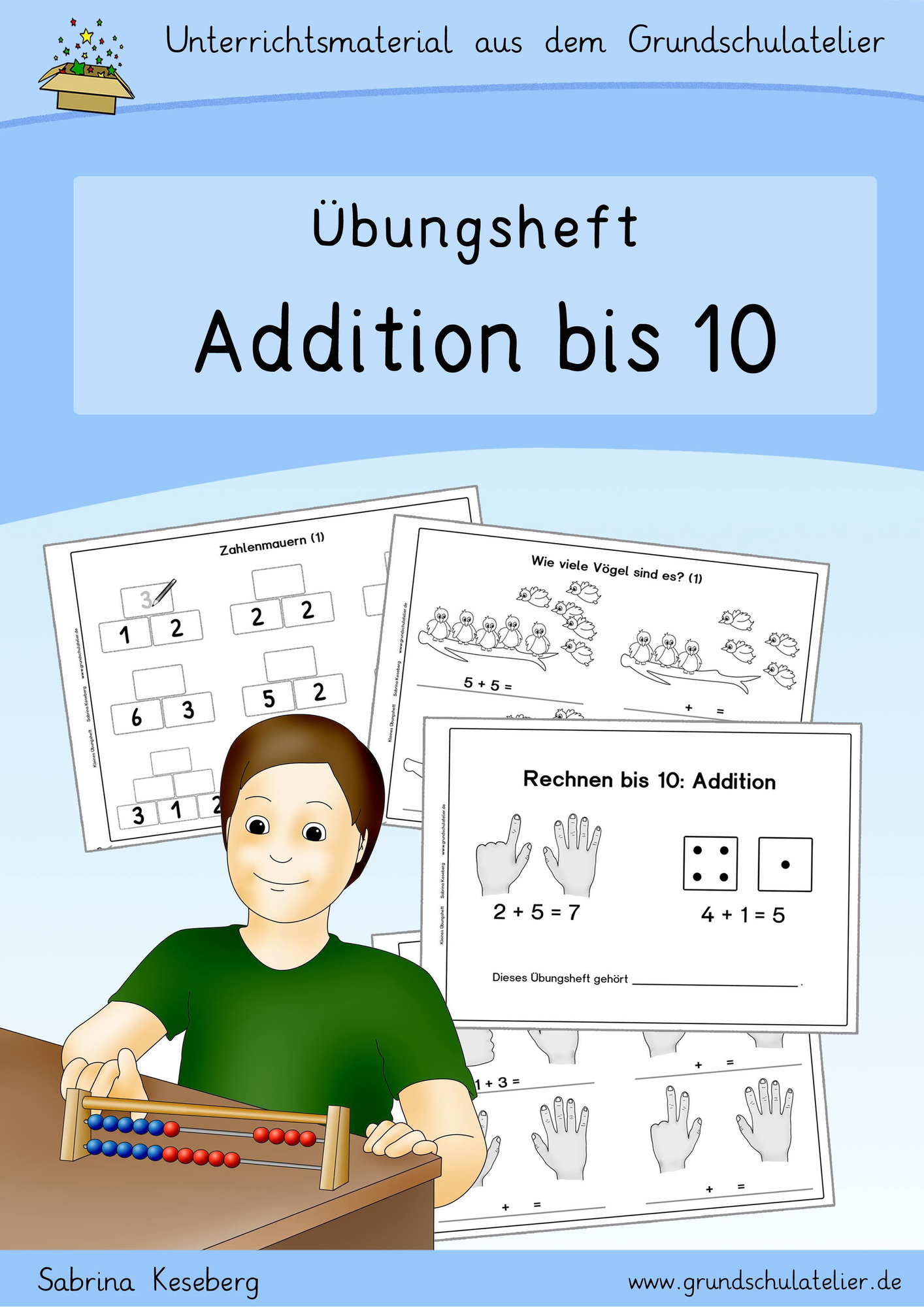Übungsheft: Addition bis 10 (Selbstlernheft) – Unterrichtsmaterial im