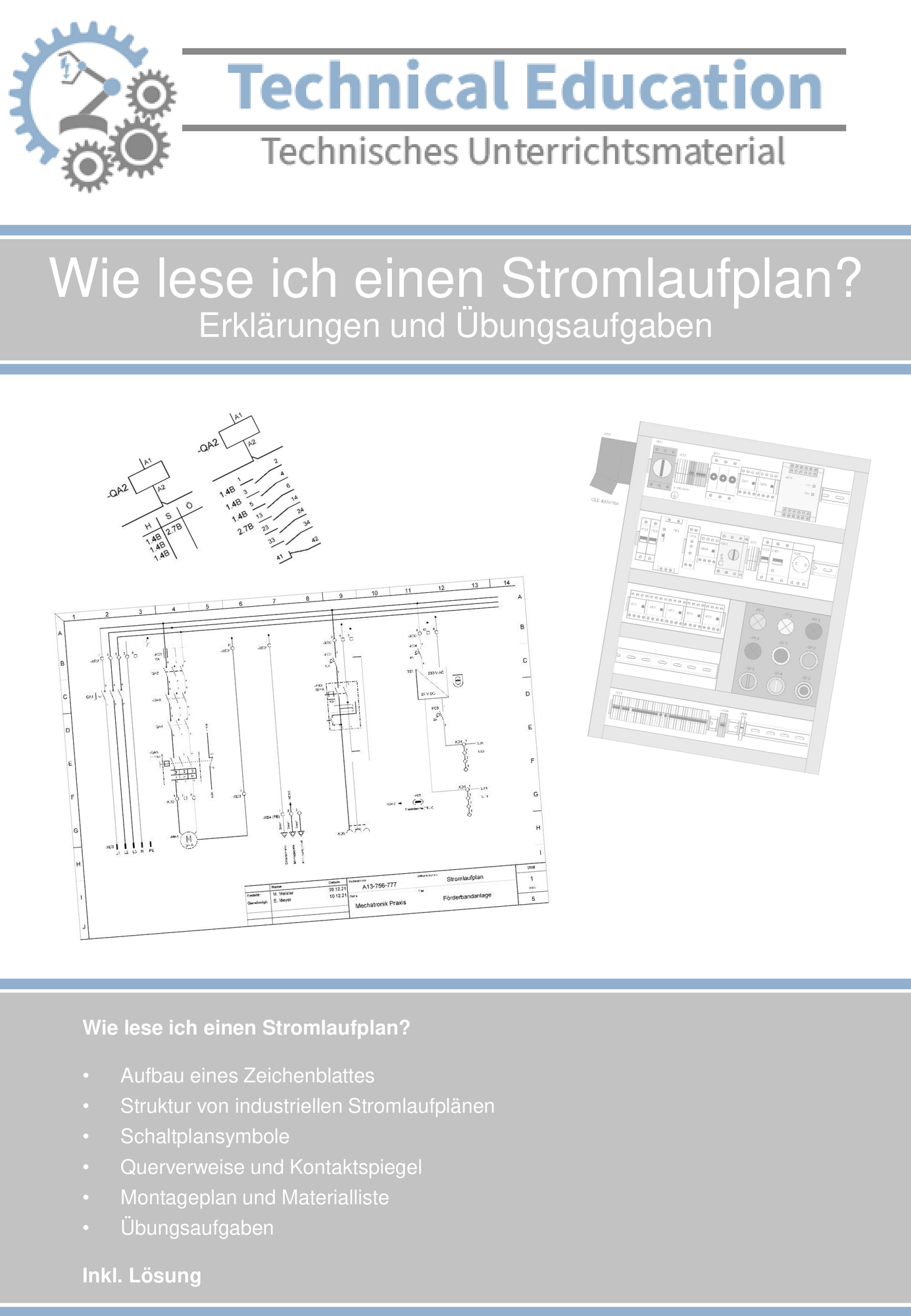 Stromlaufplan: Erklärungen und Übungsaufgaben – Unterrichtsmaterial im ...