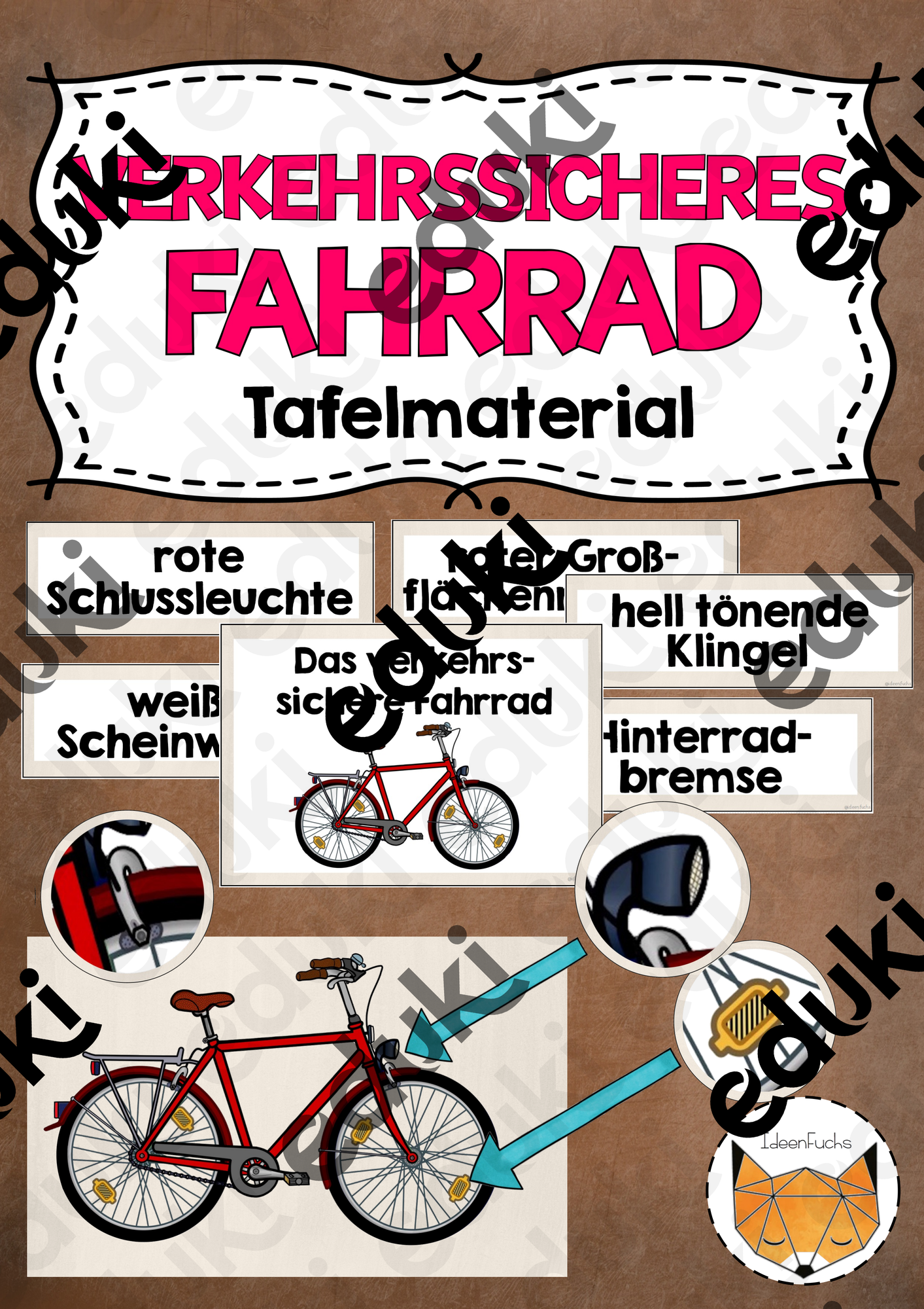 Verkehrssicheres Fahrrad Tafelmaterial Unterrichtsmaterial Im Fach verkehrssicheres-fahrrad-tafelmaterial-unterrichtsmaterial-im-fach