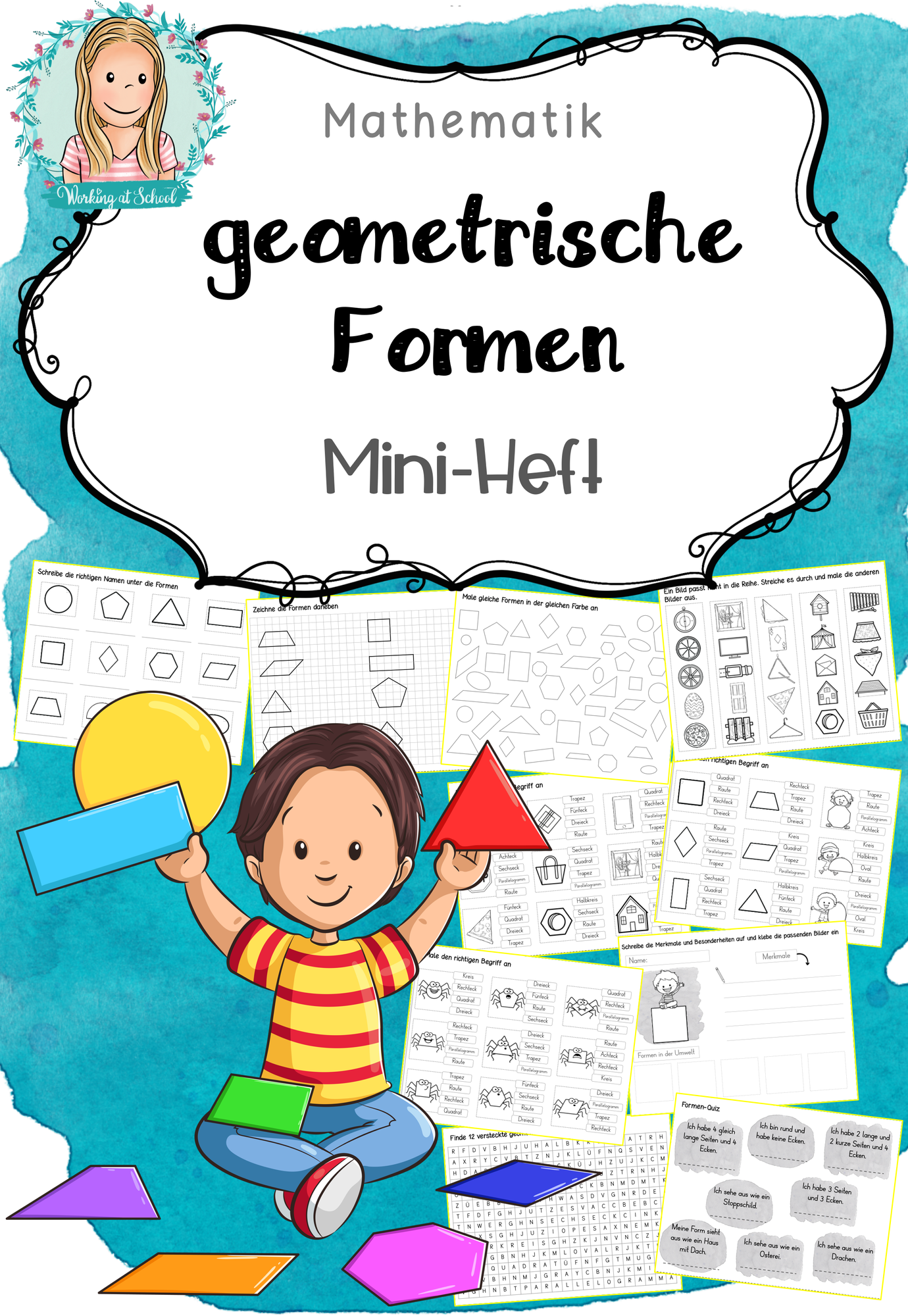 8-teiliges Set Durchsichtiger 3D-Formen Zum Experimentieren & Lernen