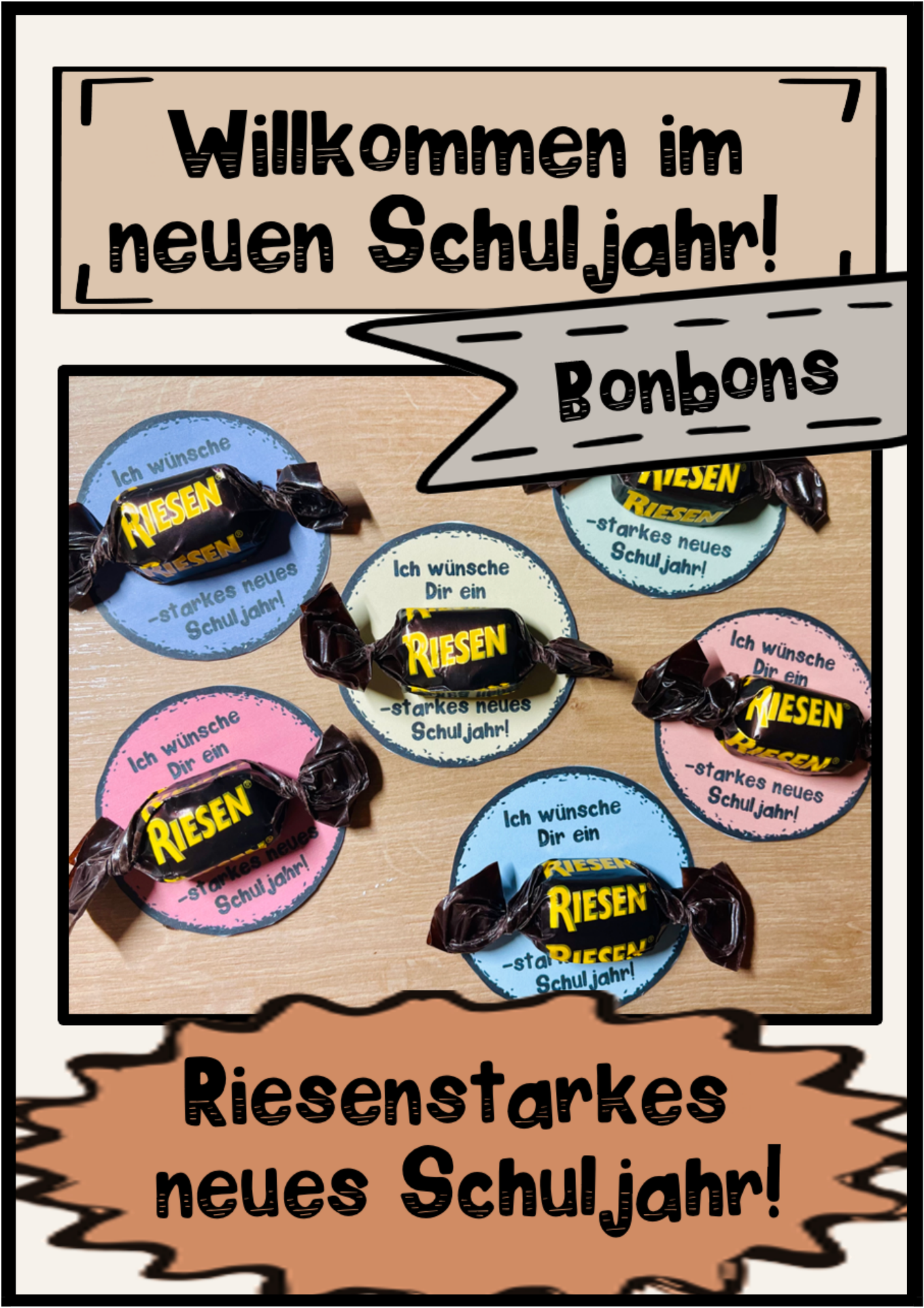Schuljahresbeginn, Willkommensgruß, Geschenk, Gruß, Grußkärtchen ...