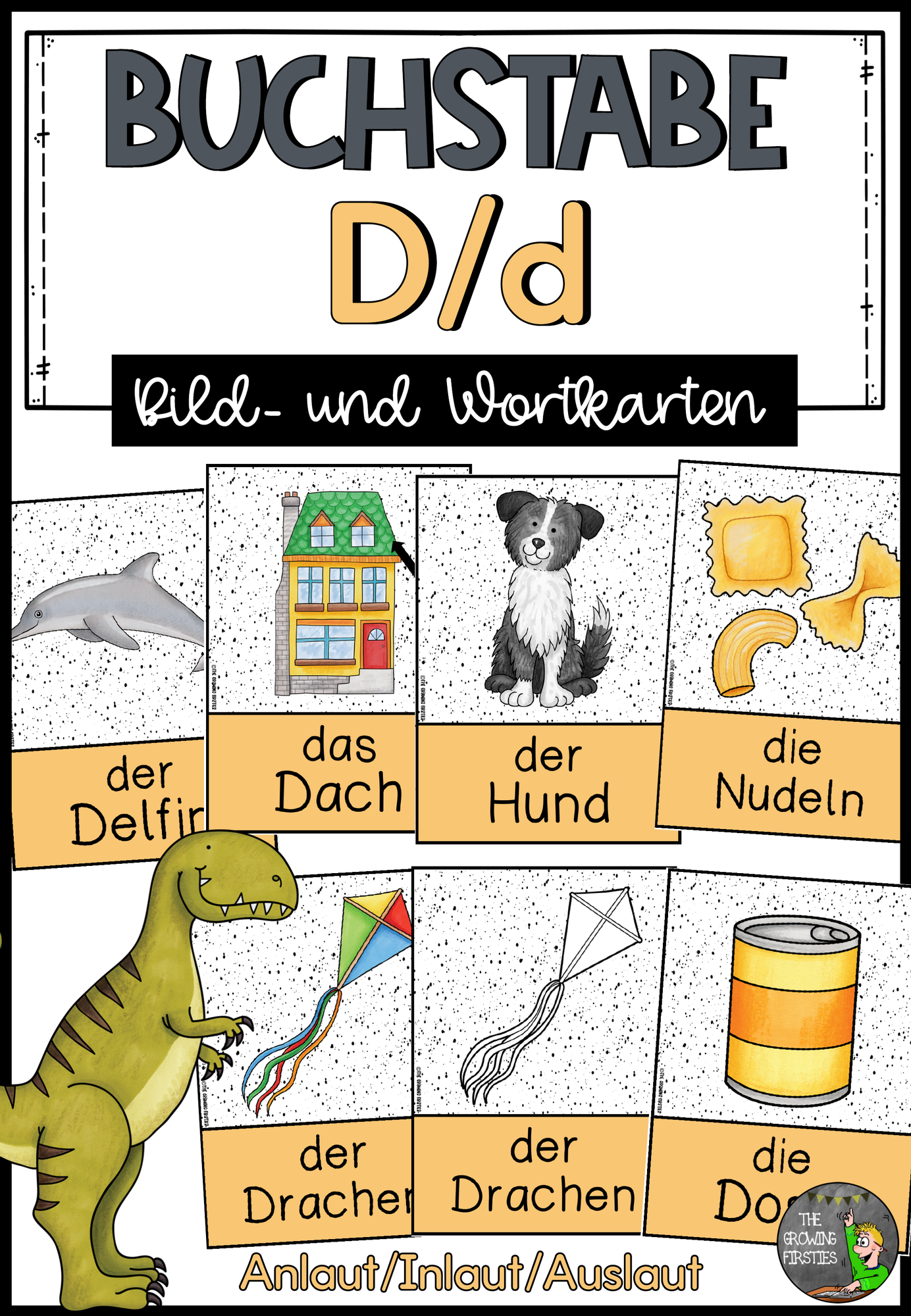 Buchstabe D/d - Bildkarten und Wortkarten (Anlaut - Inlaut - Auslaut)   Unterrichtsmaterial im Fach Deutsch