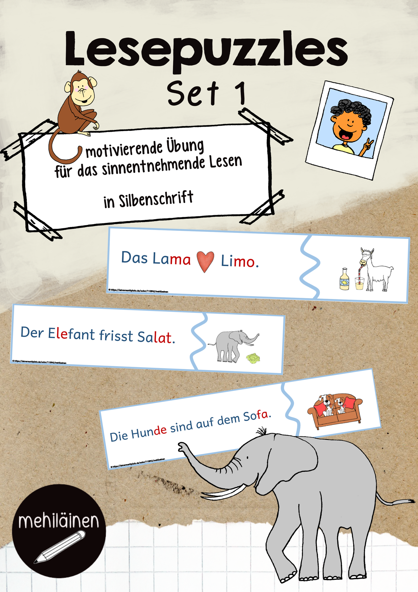 Lesepuzzles I – Unterrichtsmaterial im Fach Deutsch