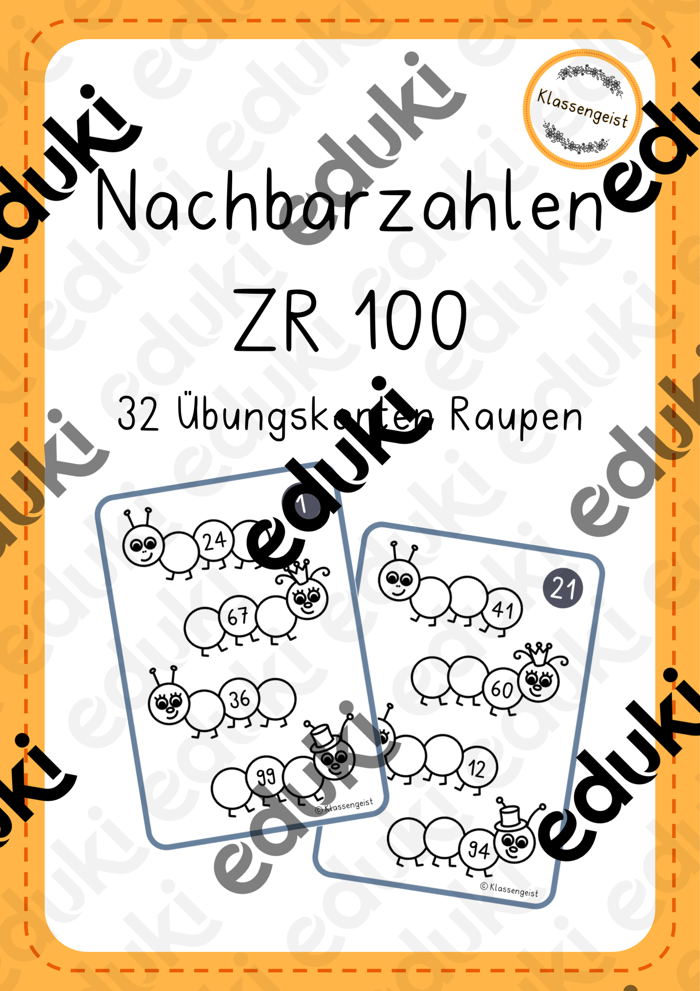 Nachbarzahlen ZR100 – Unterrichtsmaterial im Fach Mathematik