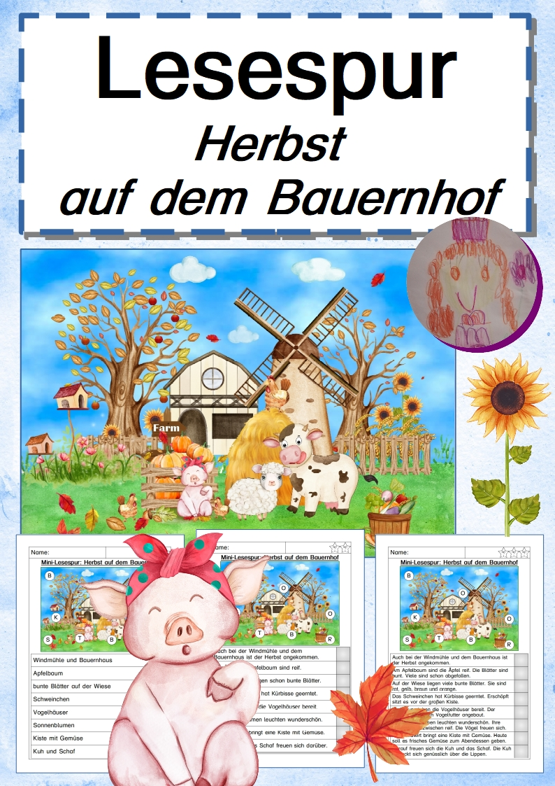 Lesespur: Herbst auf dem Bauernhof – Unterrichtsmaterial in den Fächern