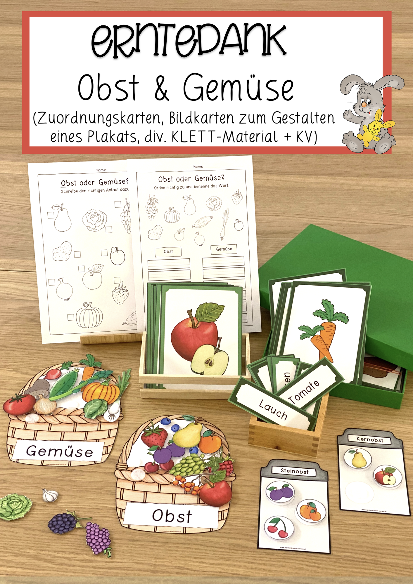 Heimisches Obst und Gemüse – Paket für die 1. Klasse