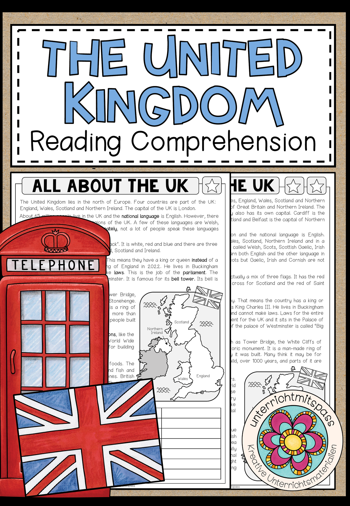 The United Kingdom - Reading Comprehension (2-fach differenziert