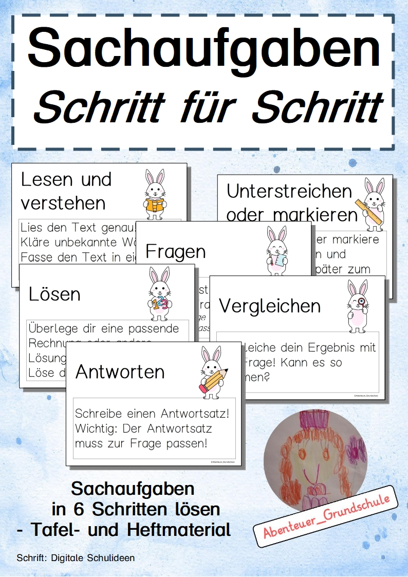 Sachaufgaben Schritt für Schritt lösen – Unterrichtsmaterial im Fach