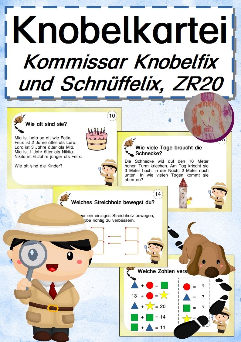 Knobelkartei, Mathe ZR20: Knobelfix und Schnüffelix