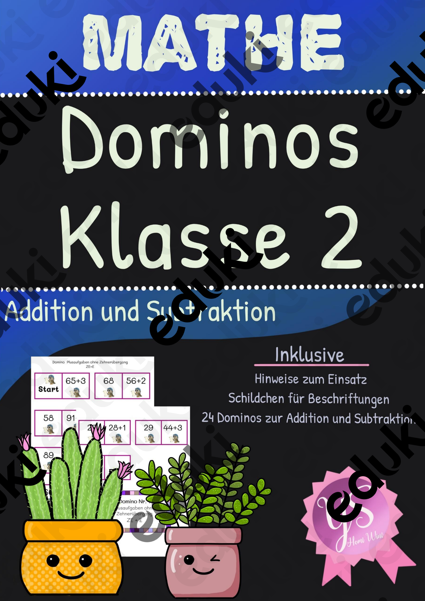 Mathe: Dominos zur Addition und Subtraktion Klasse 2