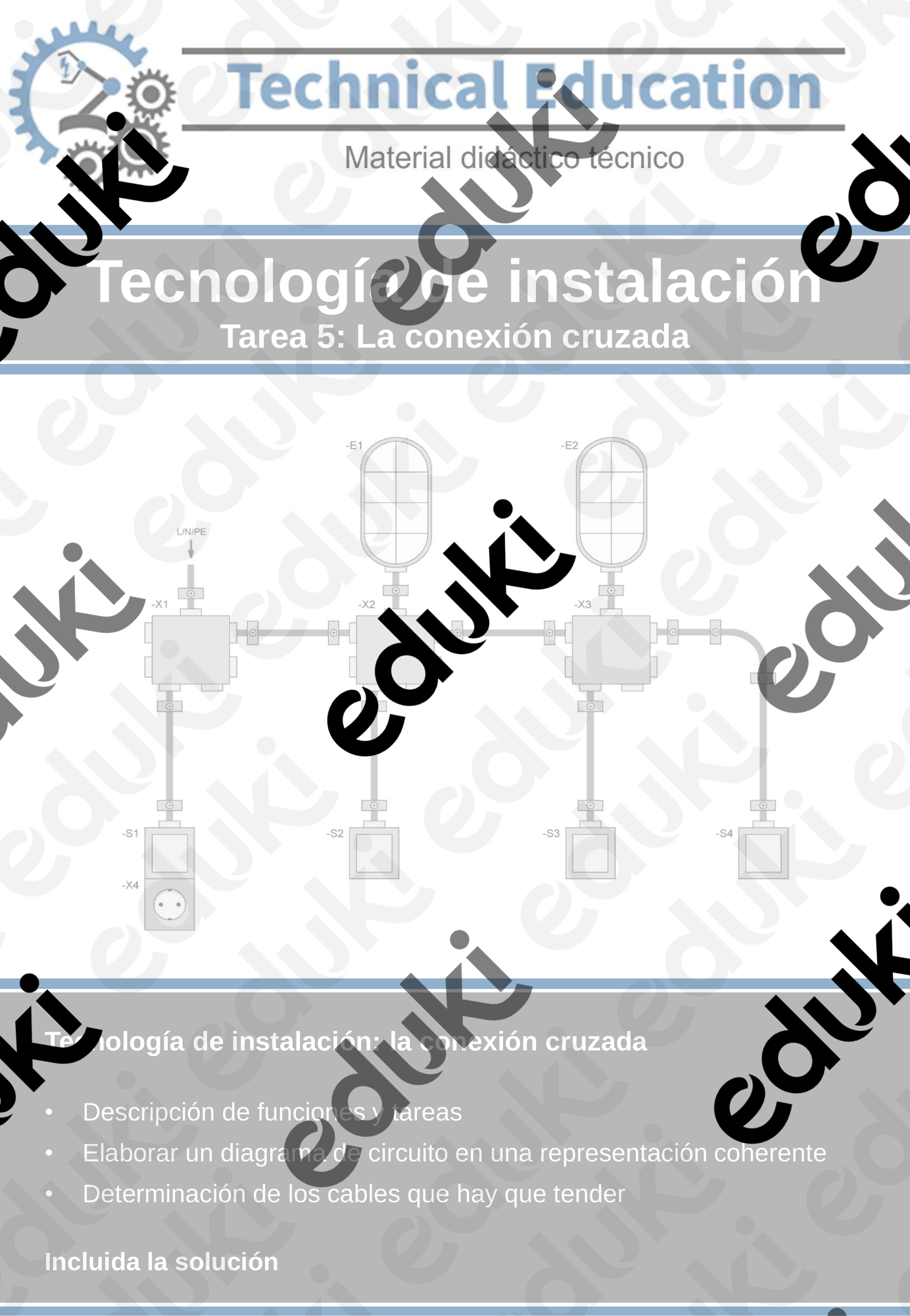 Tecnología de instalación: la conexión cruzada - material de la ...