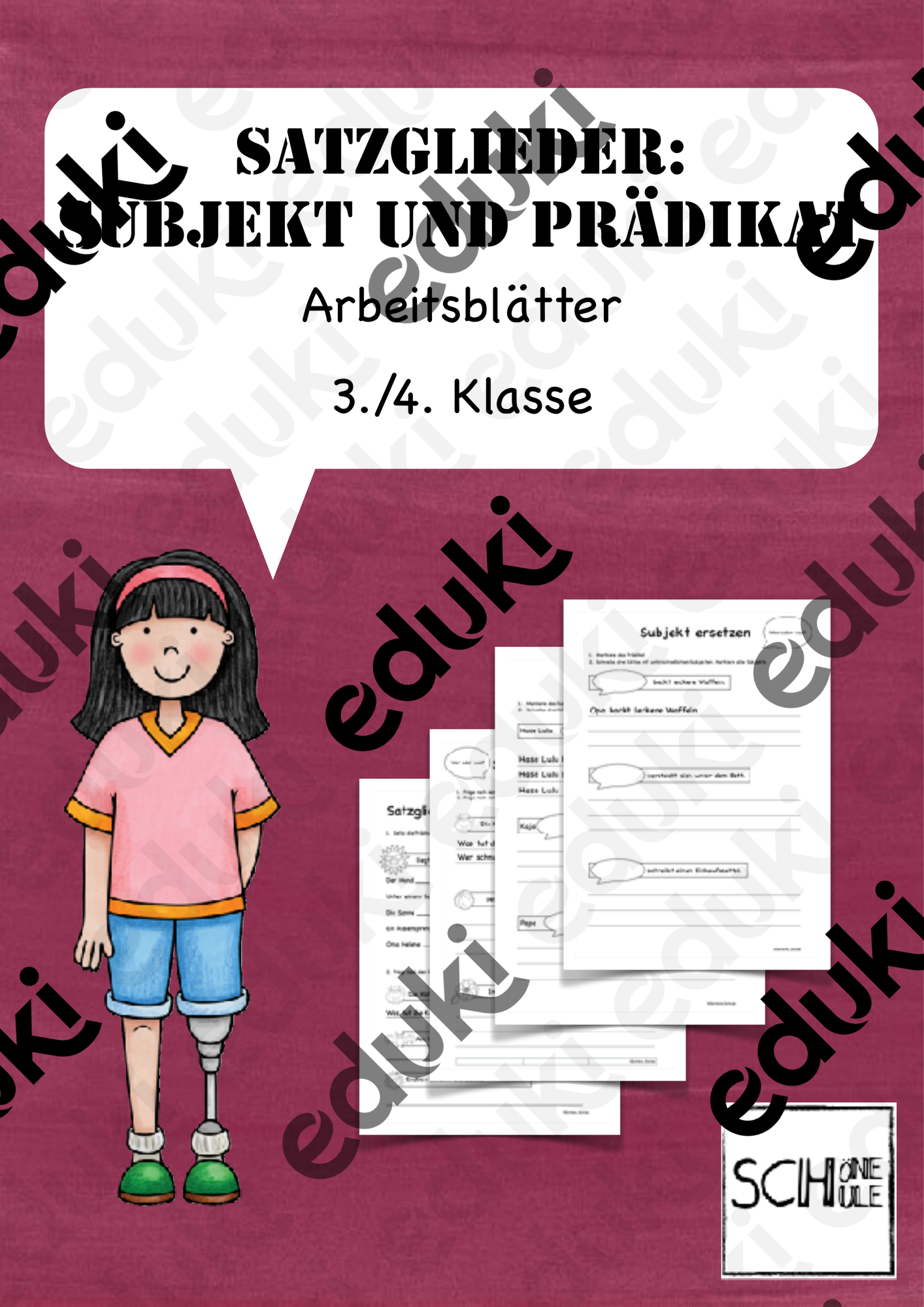 Satzglieder: Subjekt und Prädikat - Arbeitsblätter ...