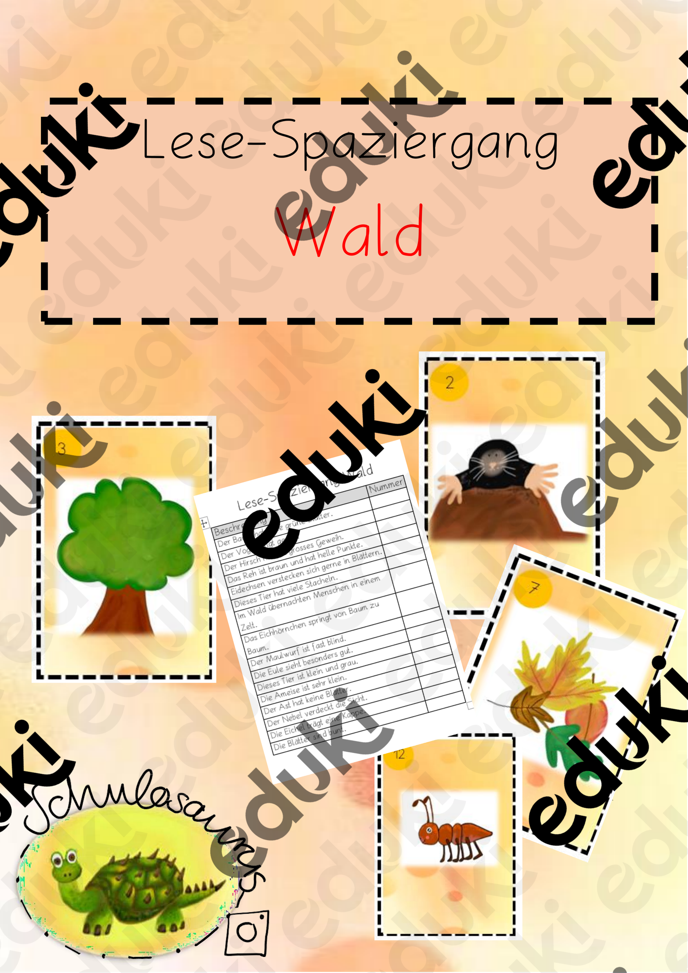 Lesespaziergang WALD – Unterrichtsmaterial im Fach Deutsch