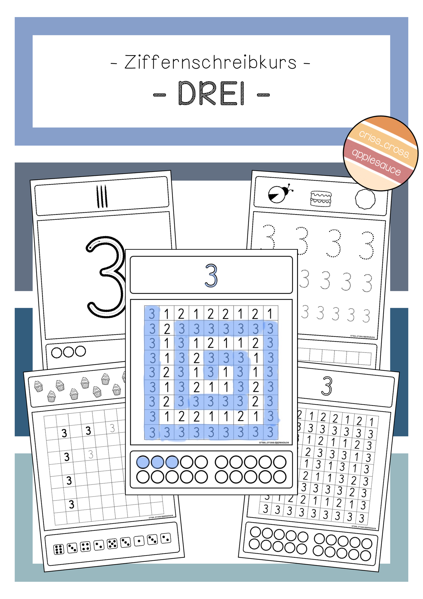 Ziffernschreibkurs - 3 – Unterrichtsmaterial im Fach Mathematik