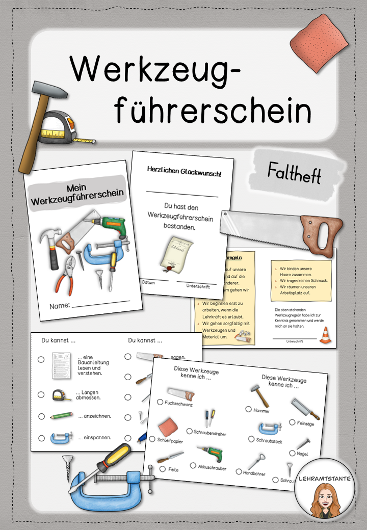 Werkzeugführerschein – Unterrichtsmaterial im Fach Sachunterricht