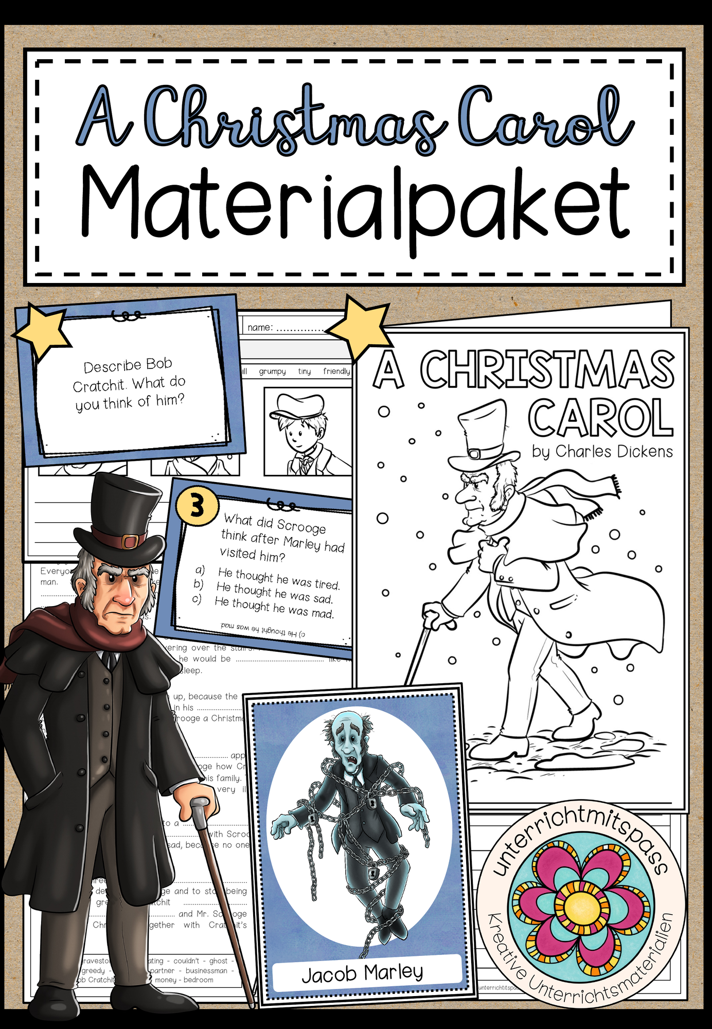 a christmas carol - materialpaket (ab der 6./7. klasse für den  englischunterricht)