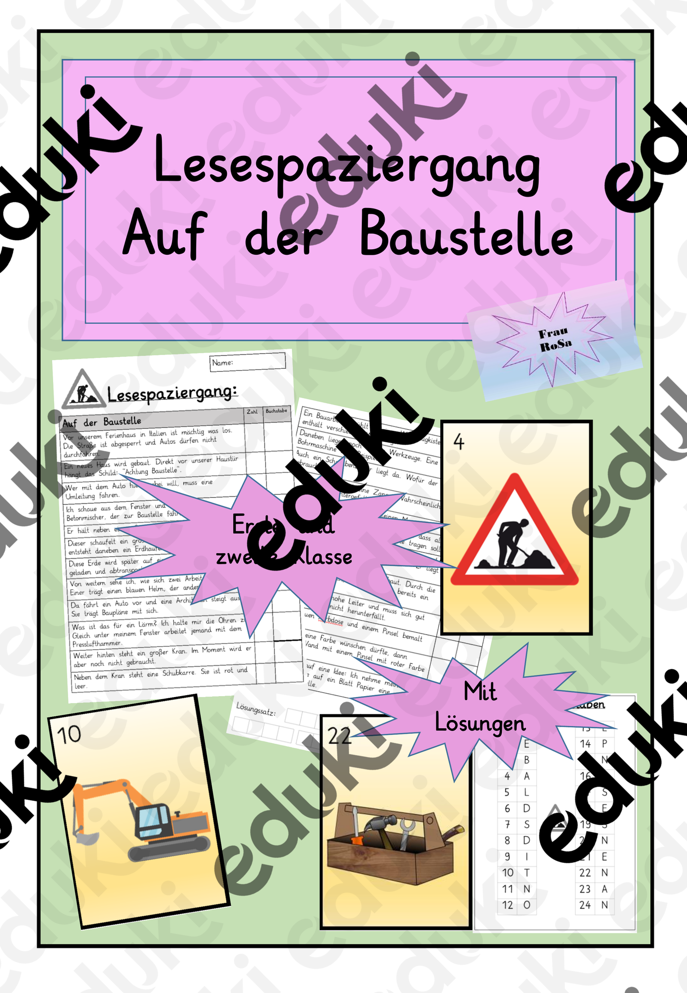 Lesespaziergang : Auf der Baustelle – Unterrichtsmaterial in den