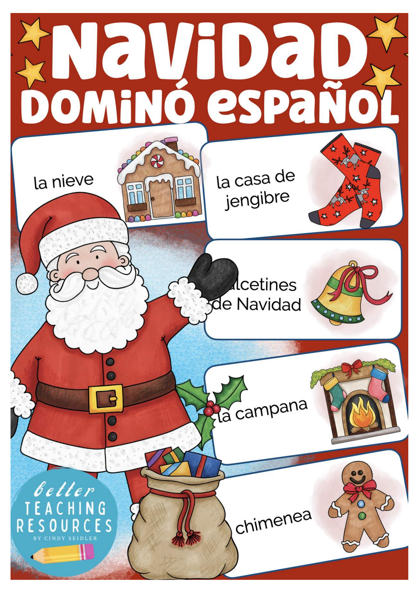 spielzeug spanisch Navidad domino Español juego para la primaria – Unterrichtsmaterial im