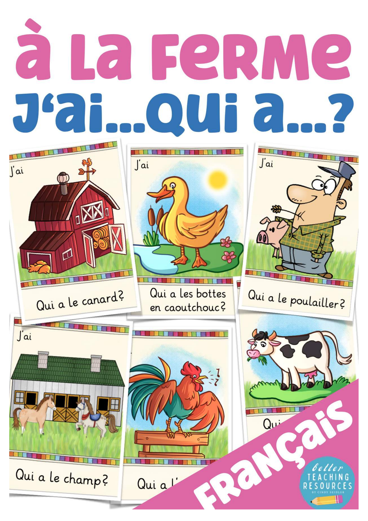 spiel französisch J‘ai Qui a? Französisch Spiel á la ferme – Unterrichtsmaterial im