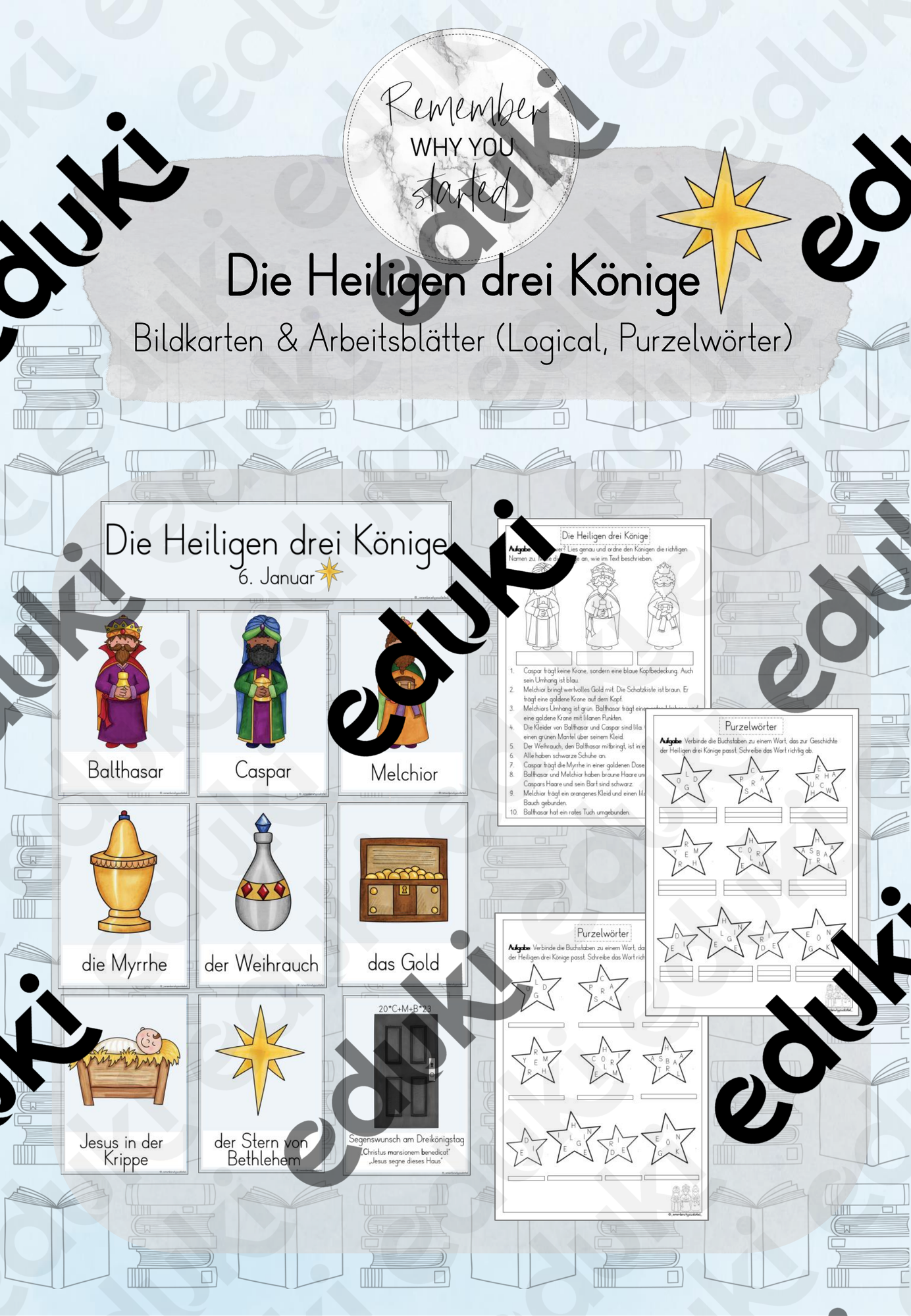 Die Heiligen drei Könige - Bildkarten und Arbeitsblätter