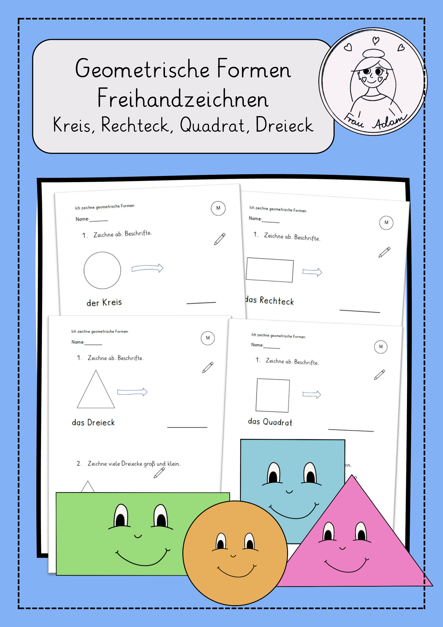 Freihandzeichnen Geometrische Formen nachzeichnen – Unterrichtsmaterial