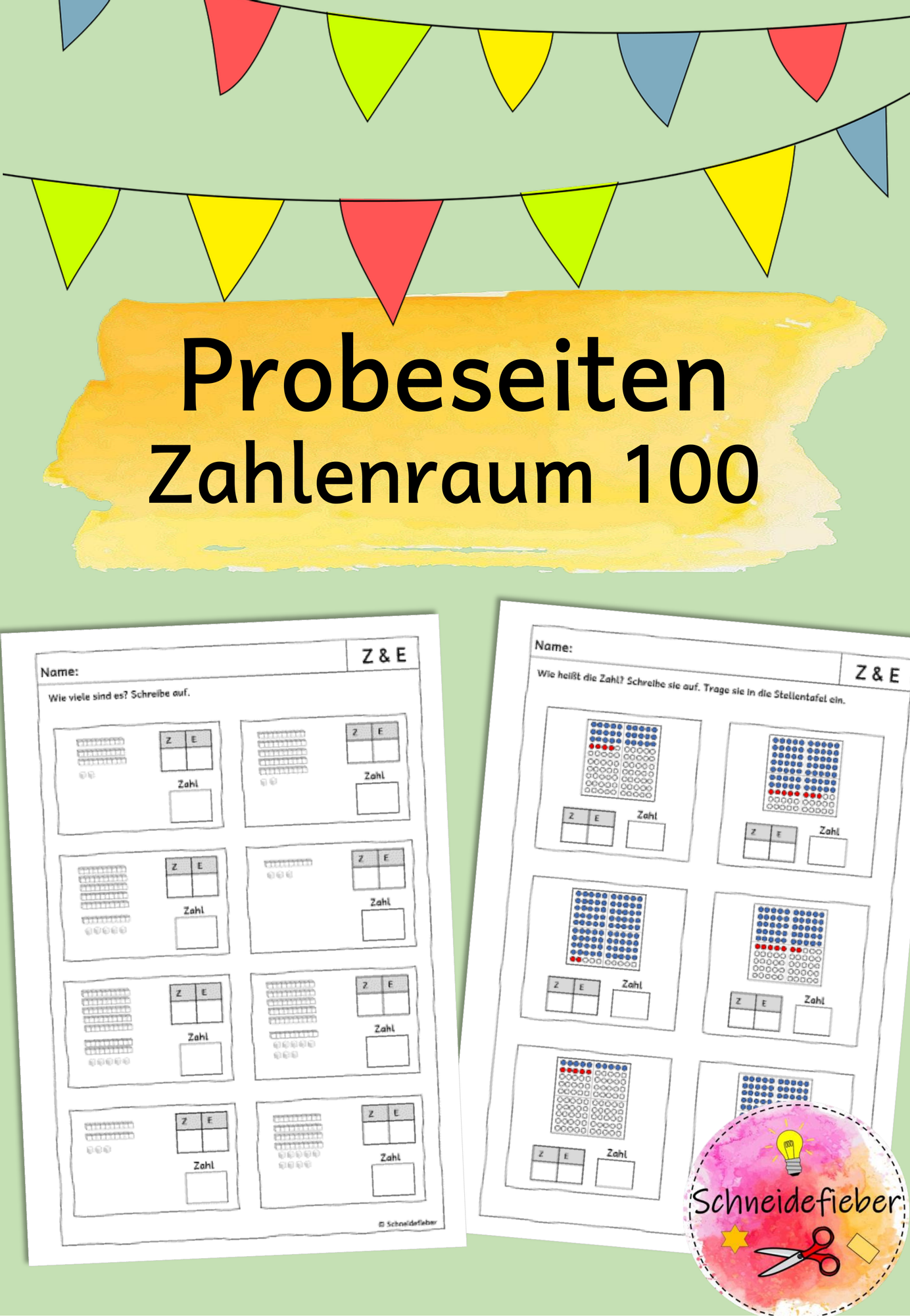 Zahlenraum bis 100, Zehner, Einer, Förderung – Unterrichtsmaterial im