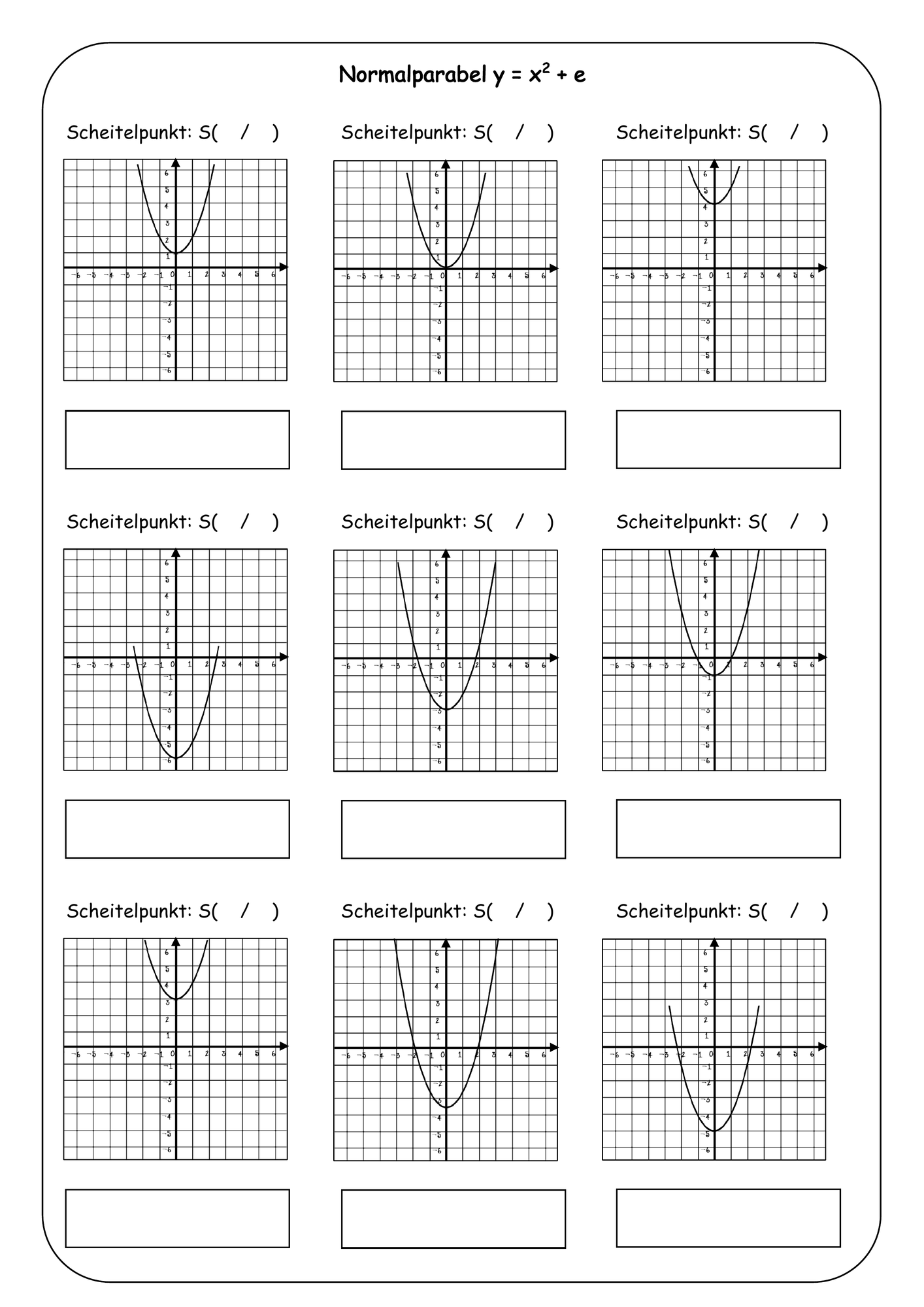 quadratische Funktionen - Normalparabel – Unterrichtsmaterial im Fach ...