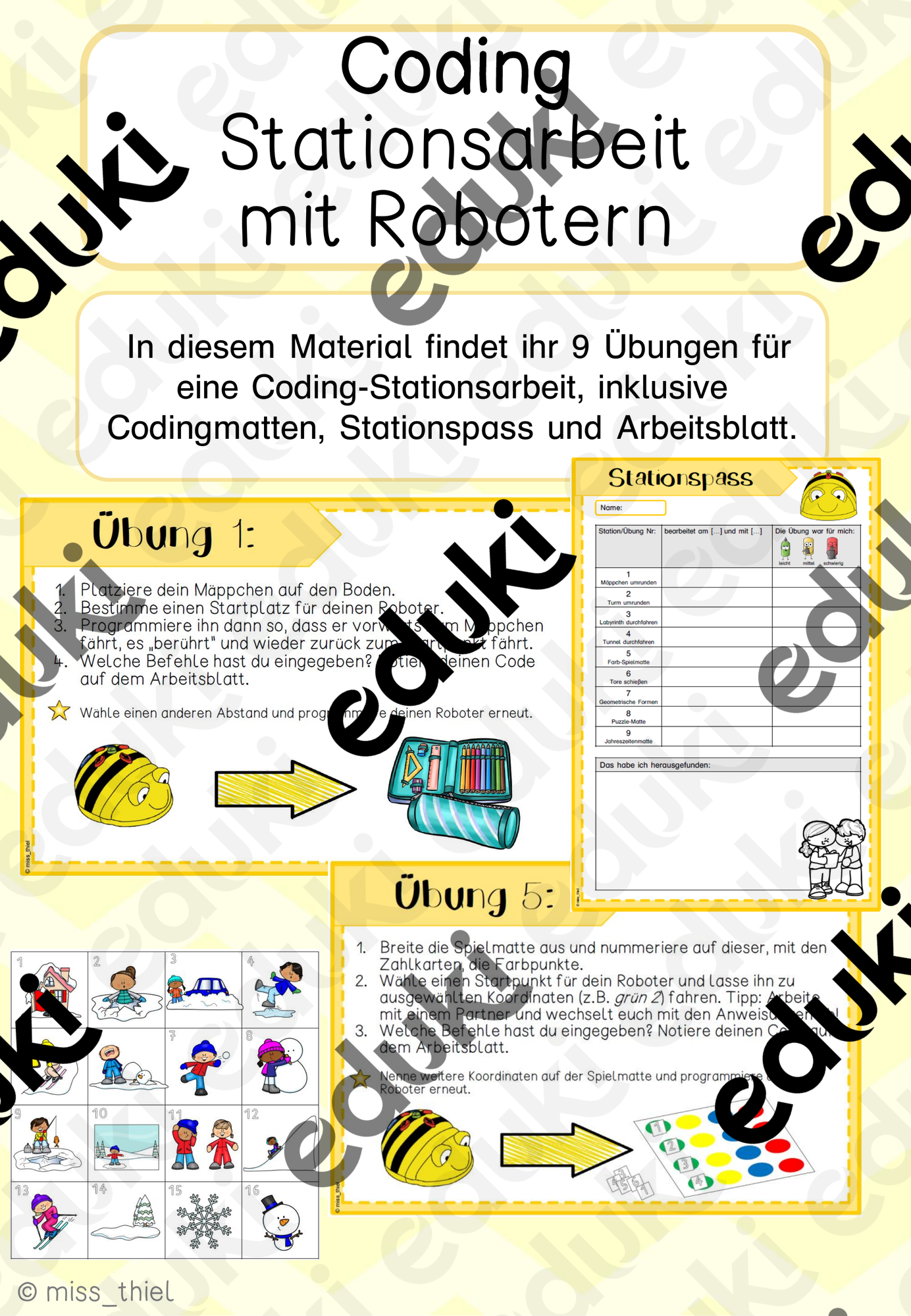 Coding Materialpaket: Programmieren mit dem Bee-Bot