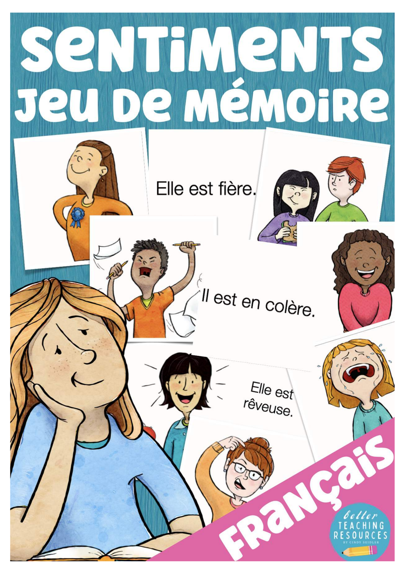 spielzeug französisch les sentiments / les émotions Französisch Spiel / Merkspiel