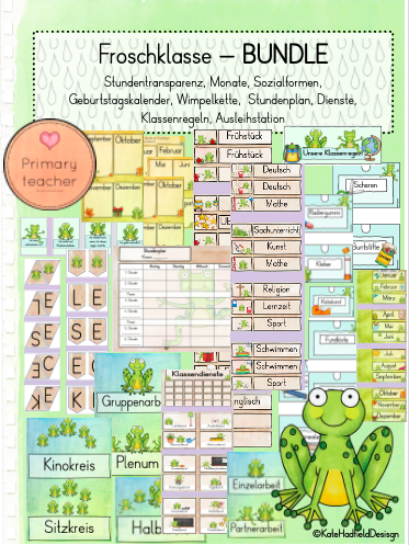 BUNDLE: Froschklasse / Klassentier Frosch - Classroom Management ...