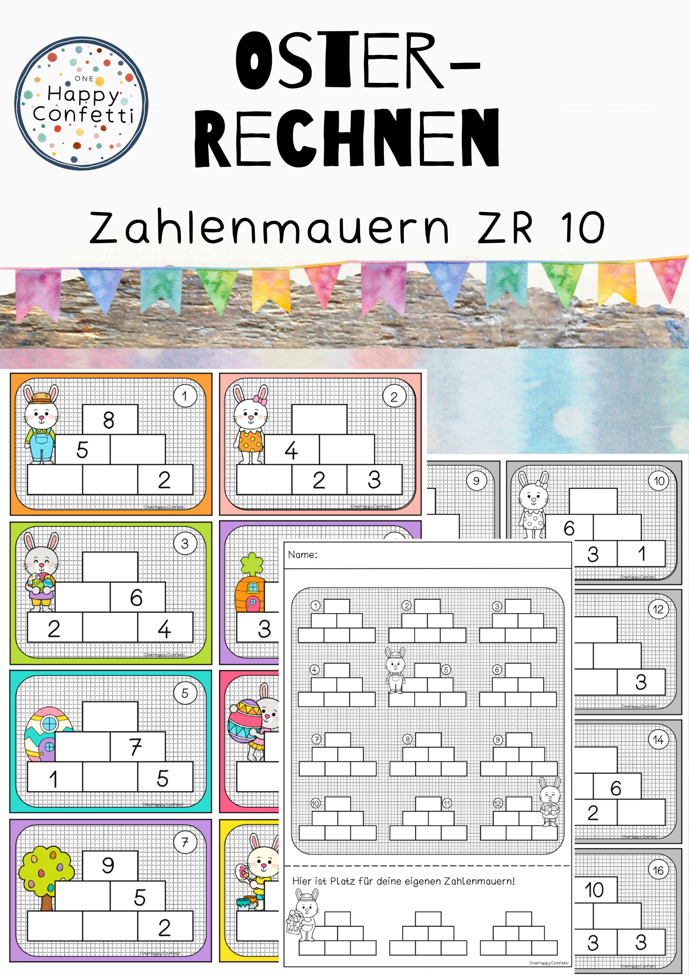 Ostern - Zahlenmauern im ZR 10 – Unterrichtsmaterial im Fach Mathematik