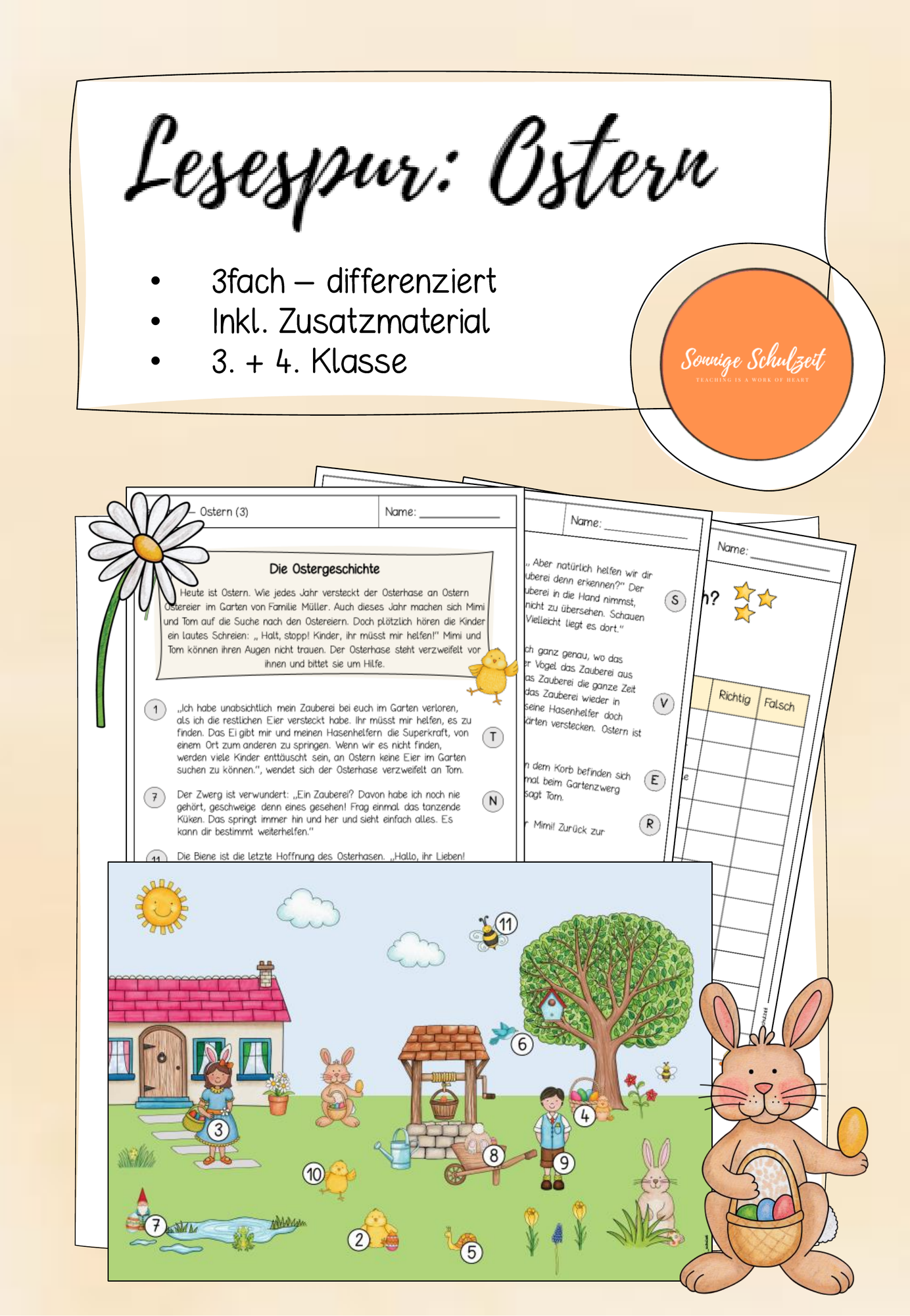 Lesespur: Ostern I 3. + 4. Klasse – Unterrichtsmaterial im Fach Deutsch