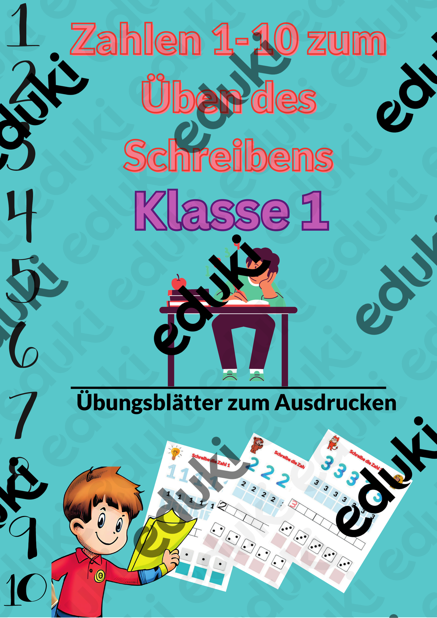 Zahlen schreiben, Grundschulmathematik, – Unterrichtsmaterial im Fach