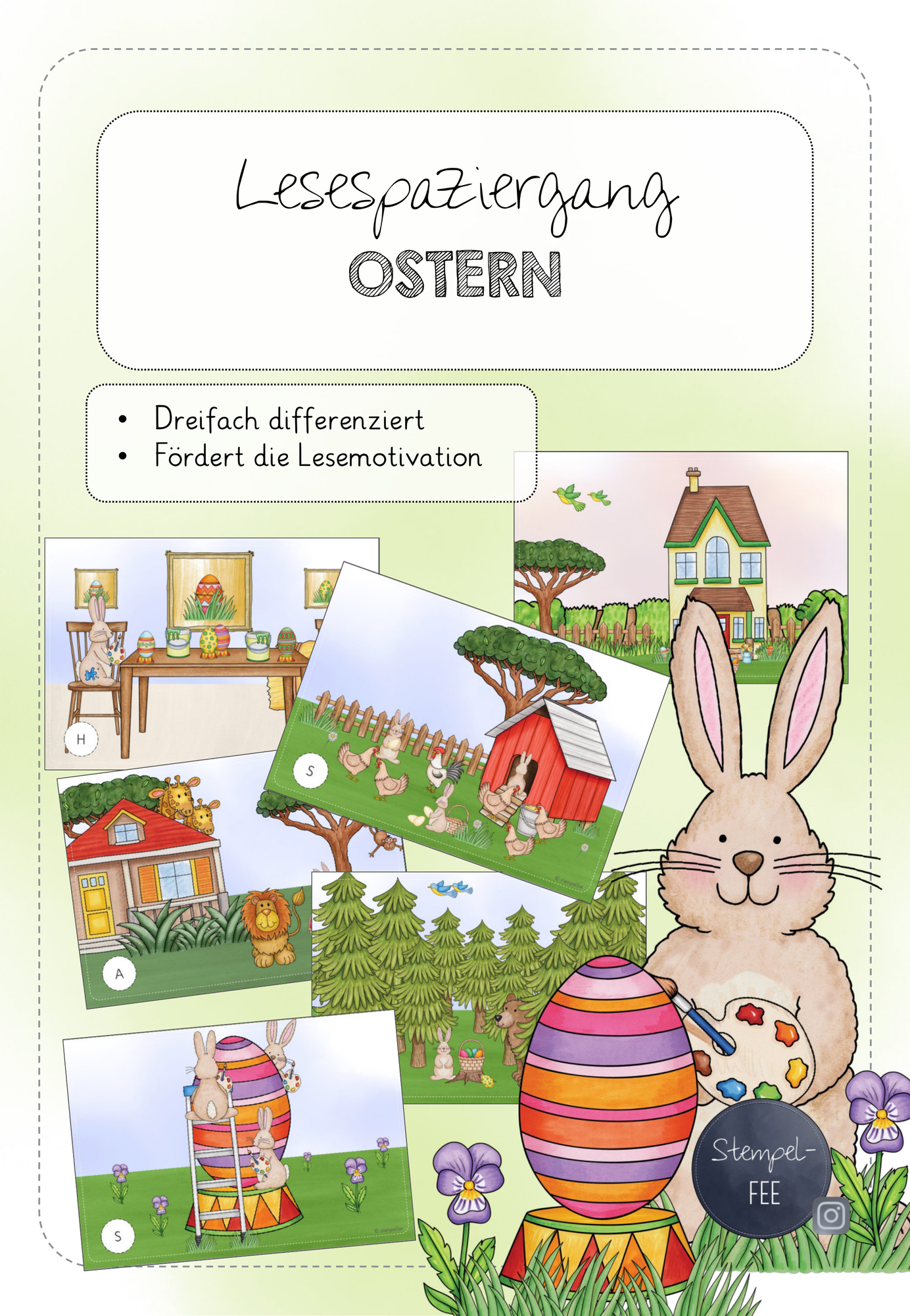 Lesespaziergang Ostern Klasse 1-4 – Unterrichtsmaterial im Fach Deutsch
