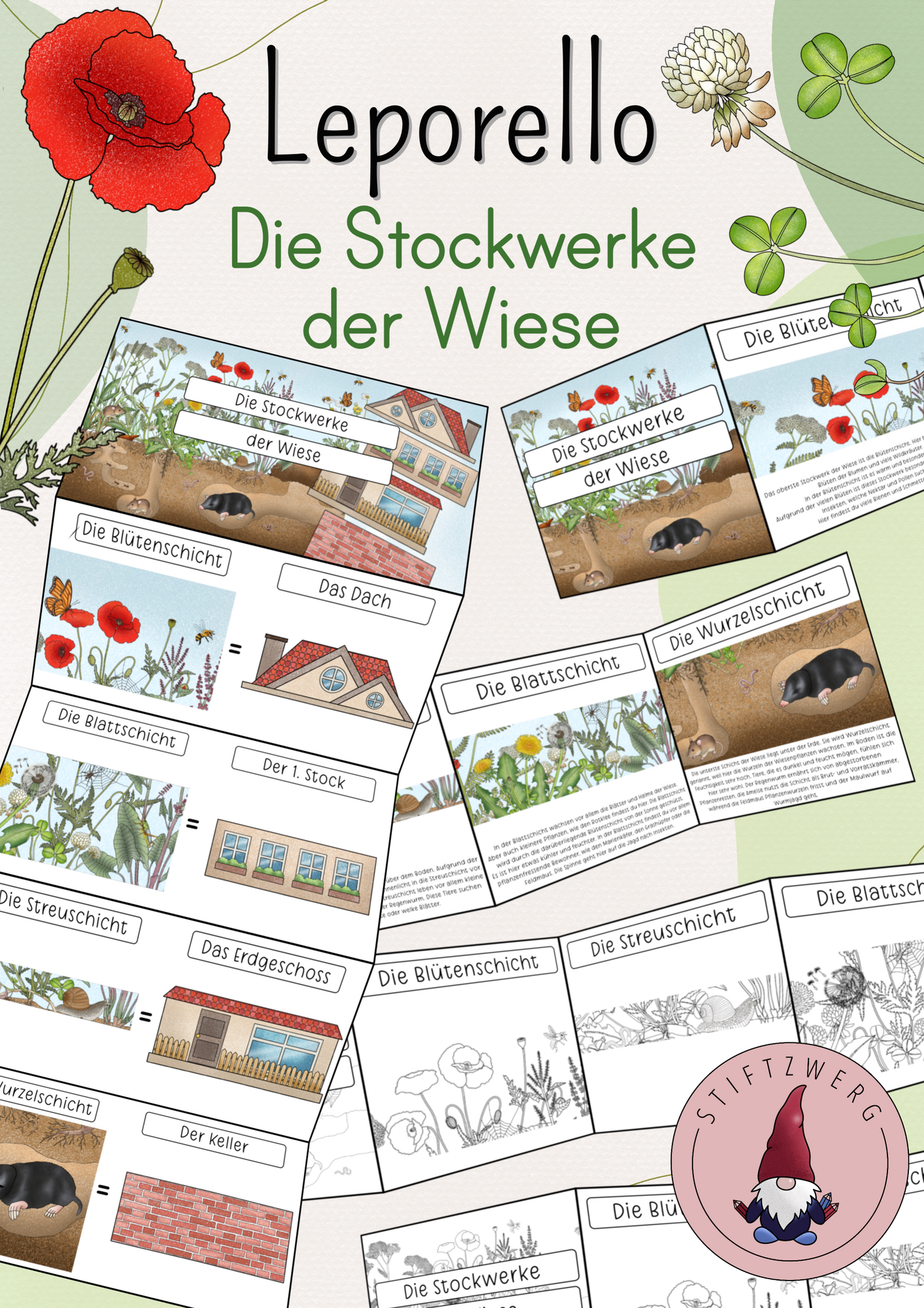 Leporello Die Stockwerke Der Wiese Unterrichtsmaterial Im Fach leporello-die-stockwerke-der-wiese-unterrichtsmaterial-im-fach