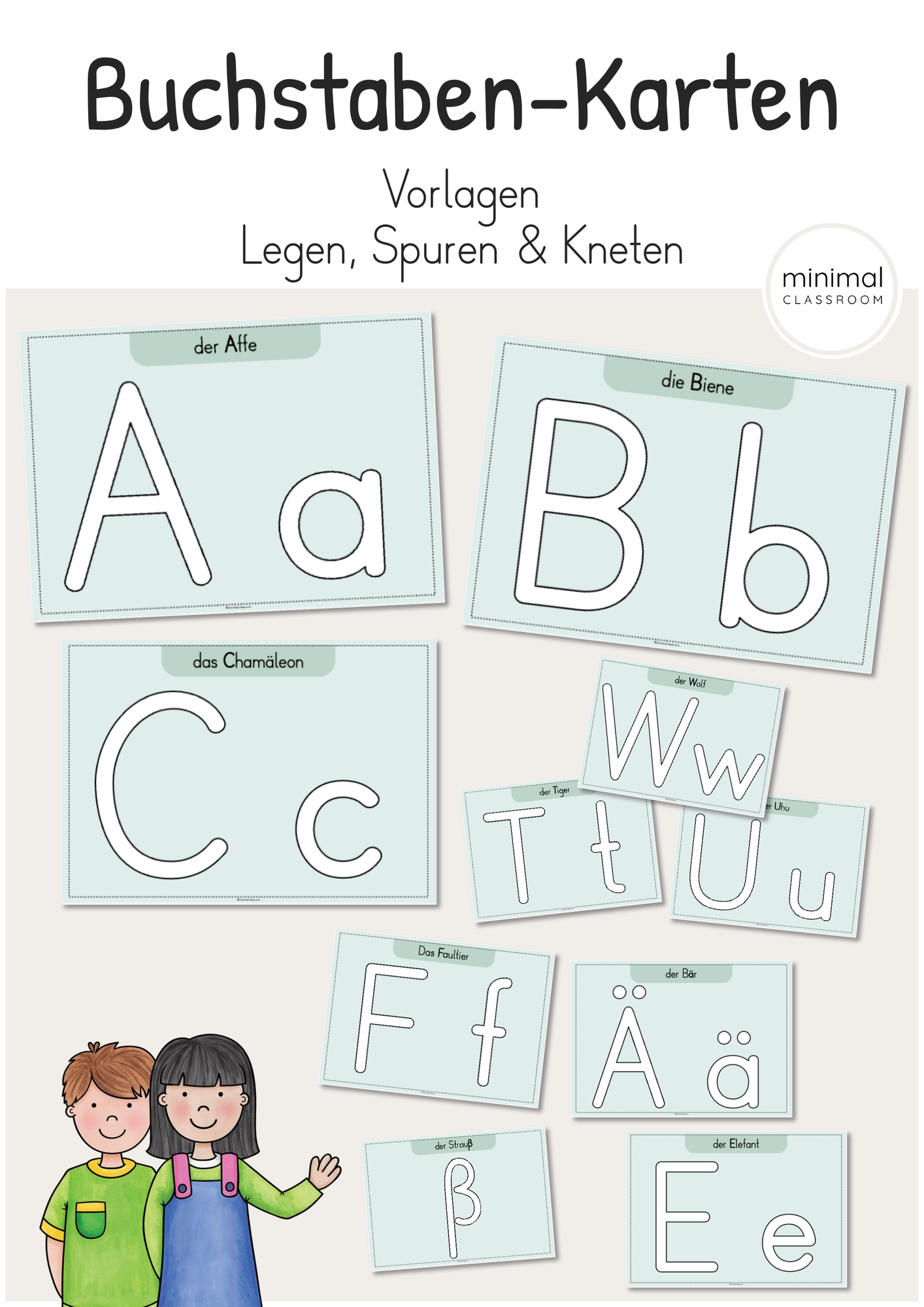 Buchstaben: Kneten Legen Nachspuren Druckschrift – Unterrichtsmaterial
