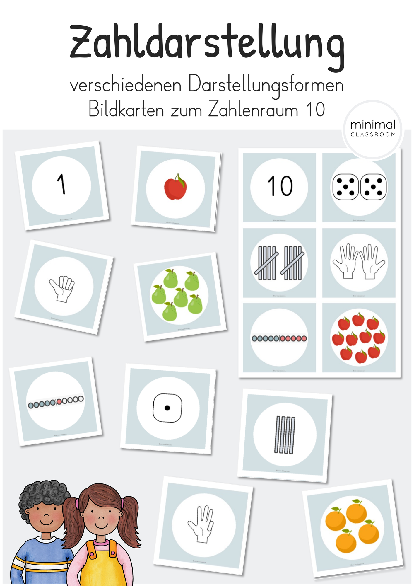 Zahlenraum 10: Zahldarstellung (Zahlerfassung) – Unterrichtsmaterial im