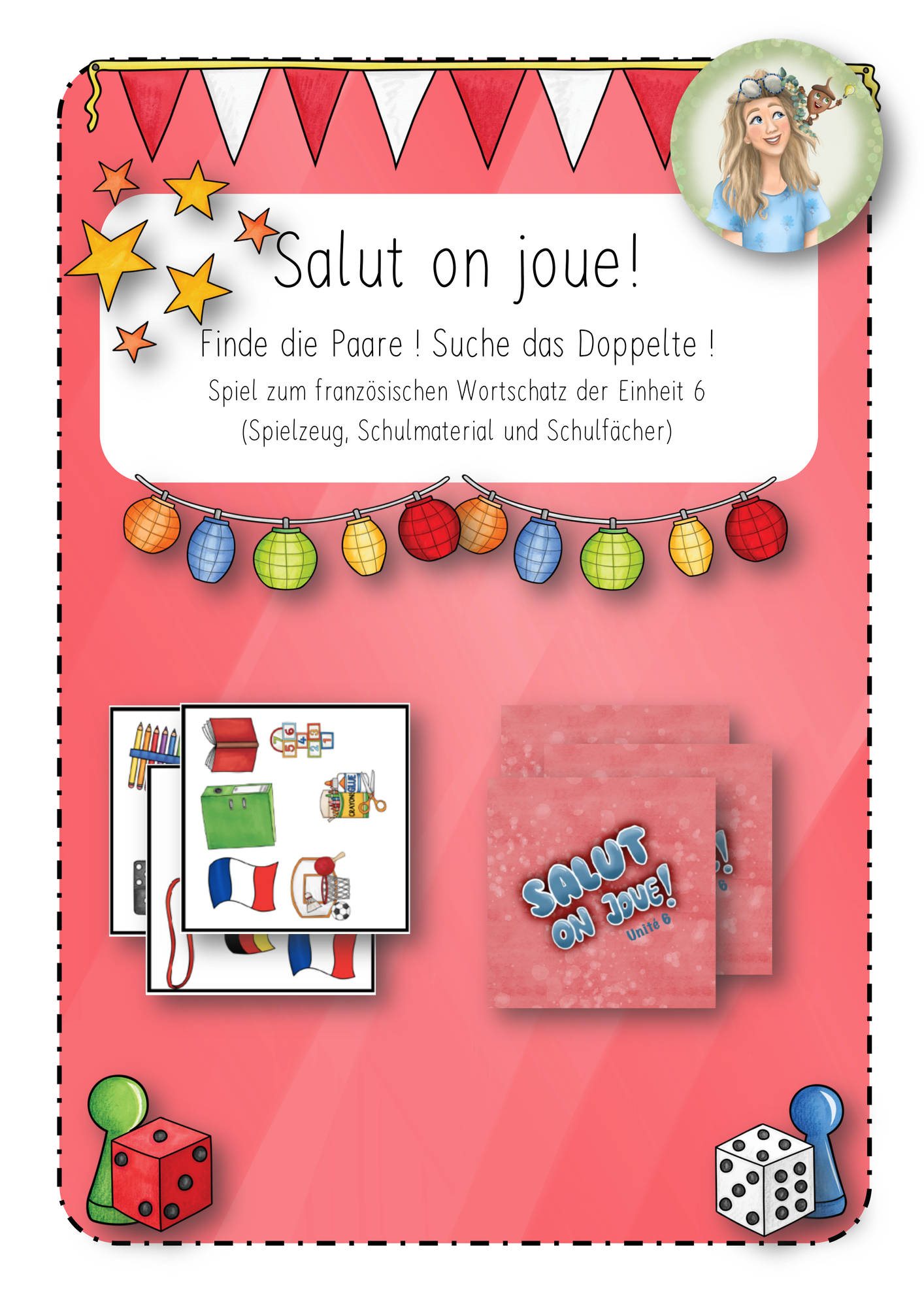 spiel französisch Salut on joue! Suche die Paare. Spiel zur Einheit 6 (Unité 6