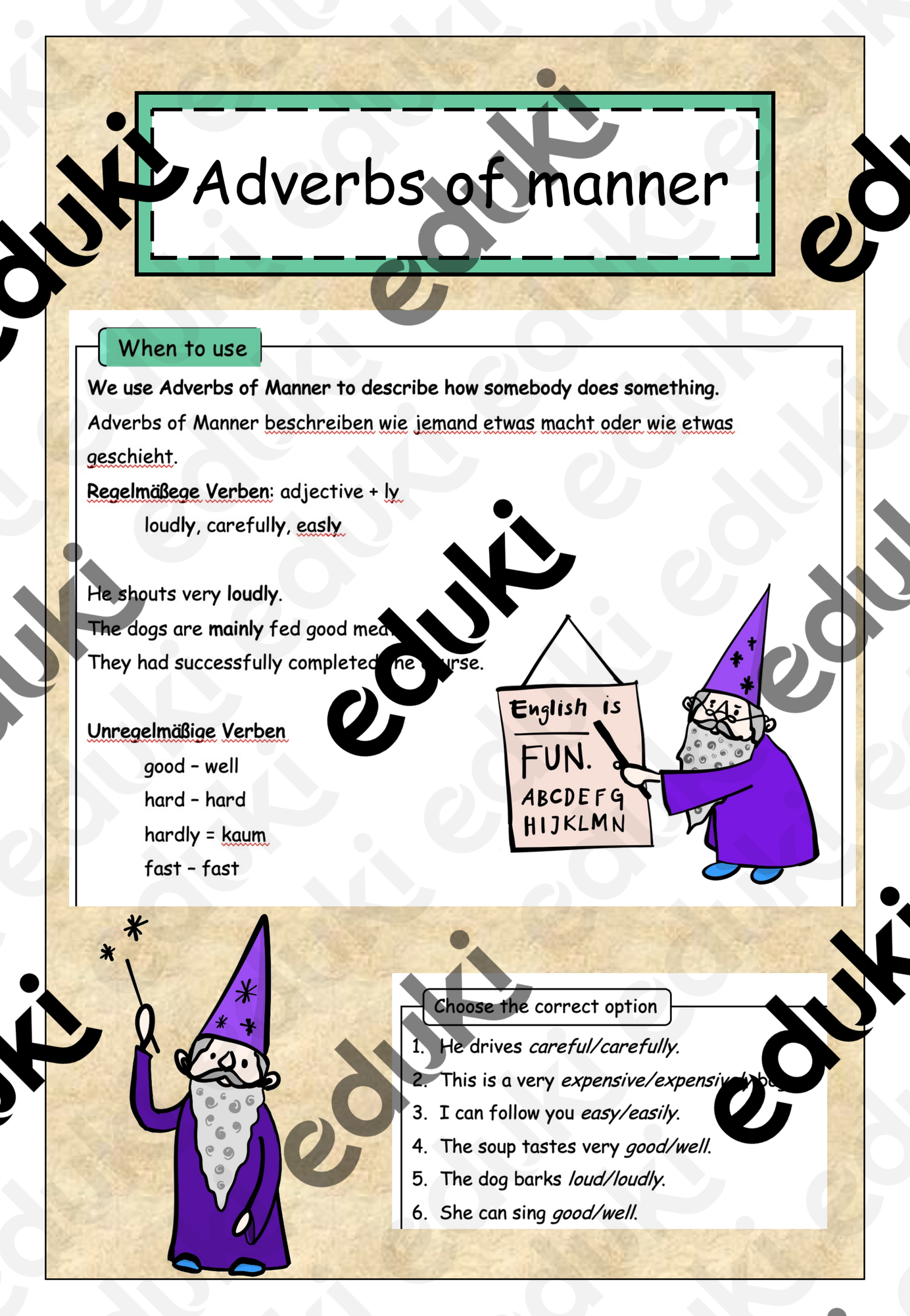 Adverbs Of Manner Unterrichtsmaterial Im Fach Englisch adverbs-of-manner-unterrichtsmaterial-im-fach-englisch