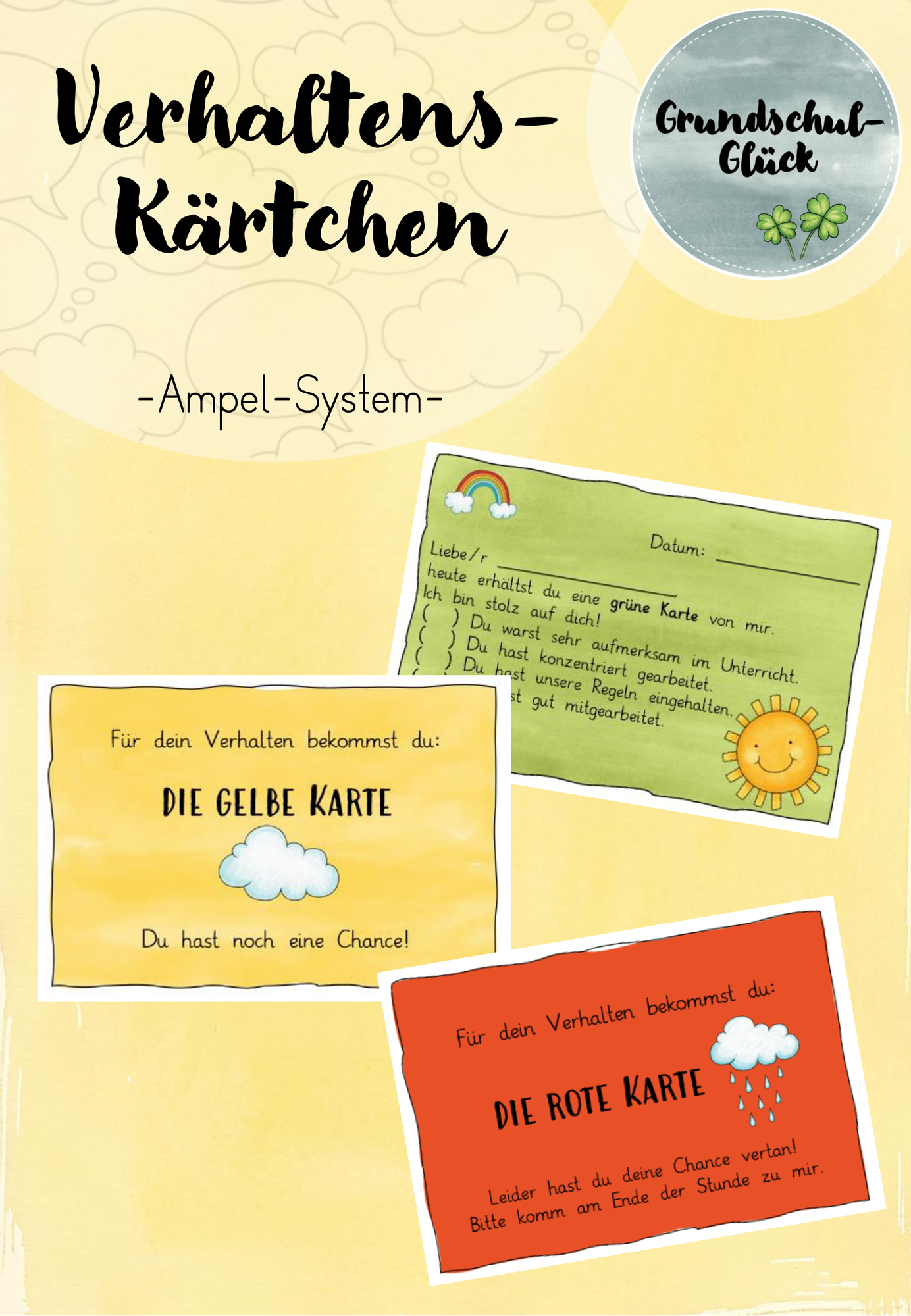 Verhaltenskarten nach dem Ampel-System – Unterrichtsmaterial im Fach ...