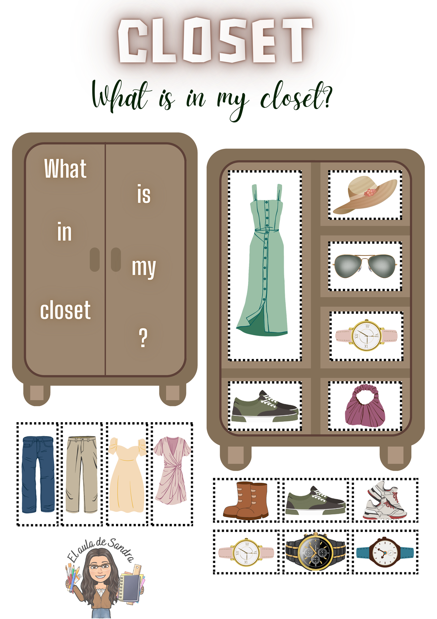 What is in my closet? ¿Qué hay en mi armario?