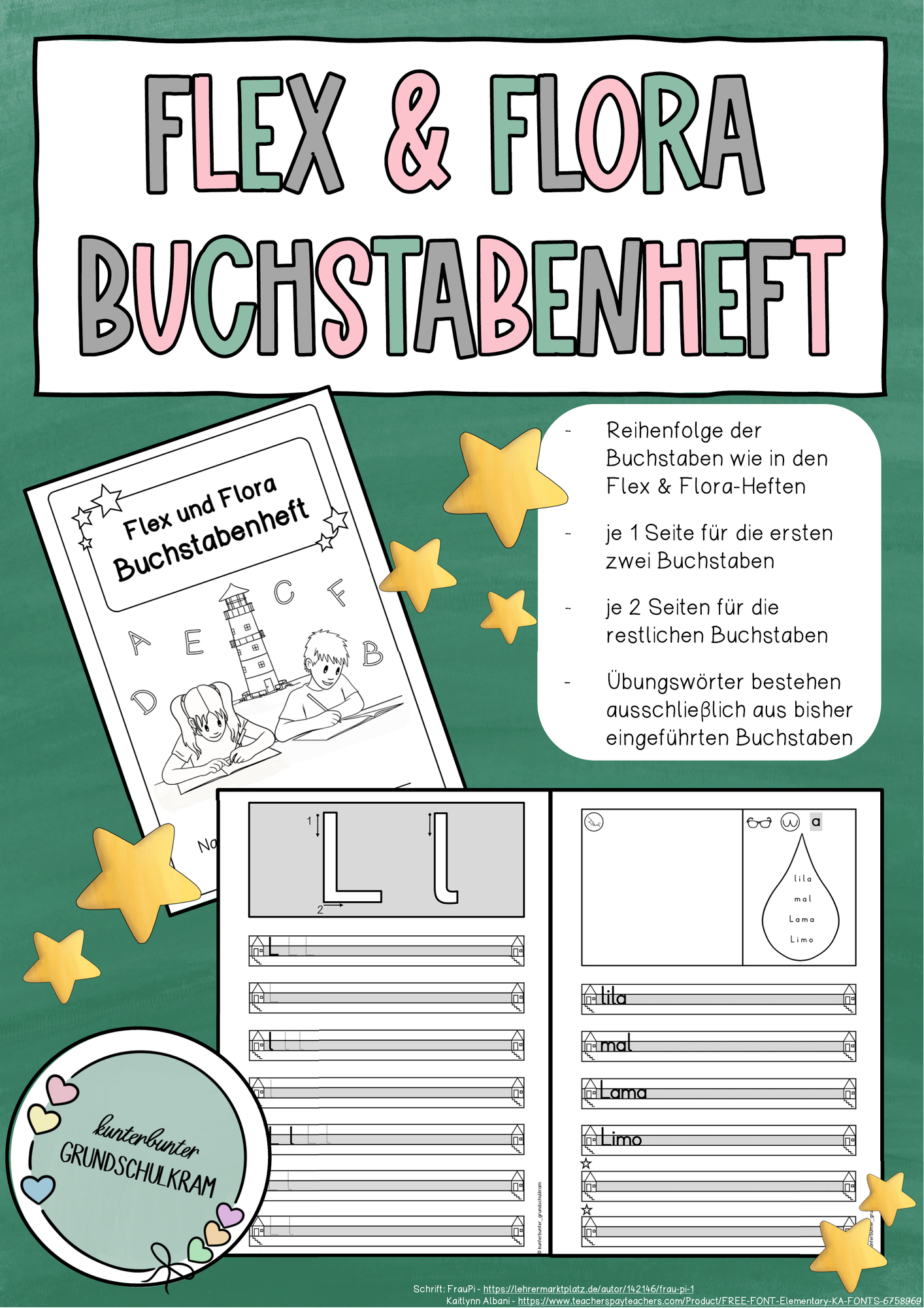 Buchstabenheft - passend zu Flex und Flora – Unterrichtsmaterial im ...