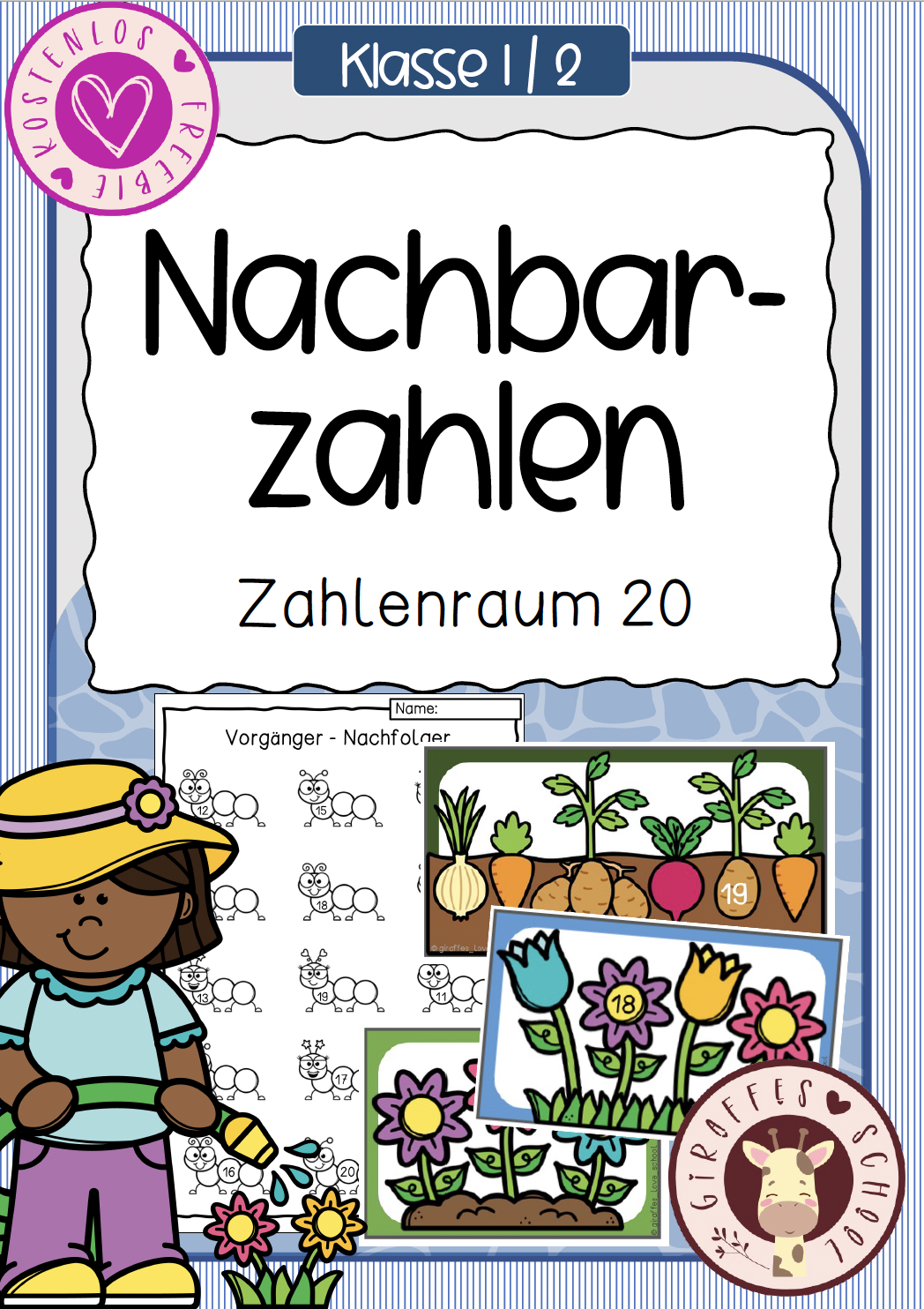 Nachbarzahlen Zahlenraum 20 – Unterrichtsmaterial im Fach Mathematik