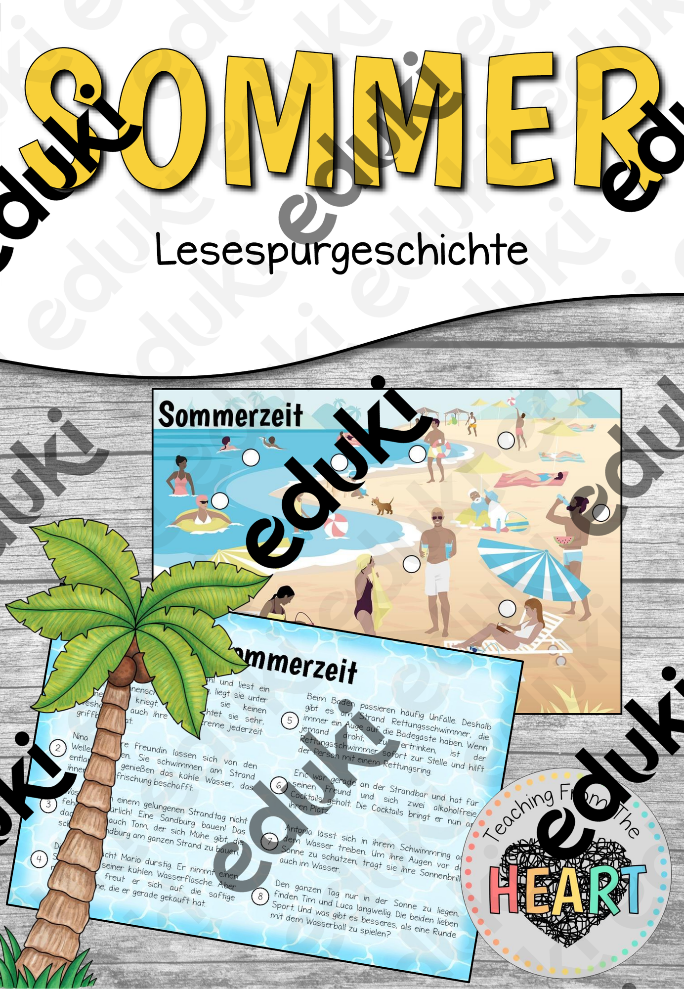 Sommer - Lesespurgeschichte – Unterrichtsmaterial im Fach Deutsch