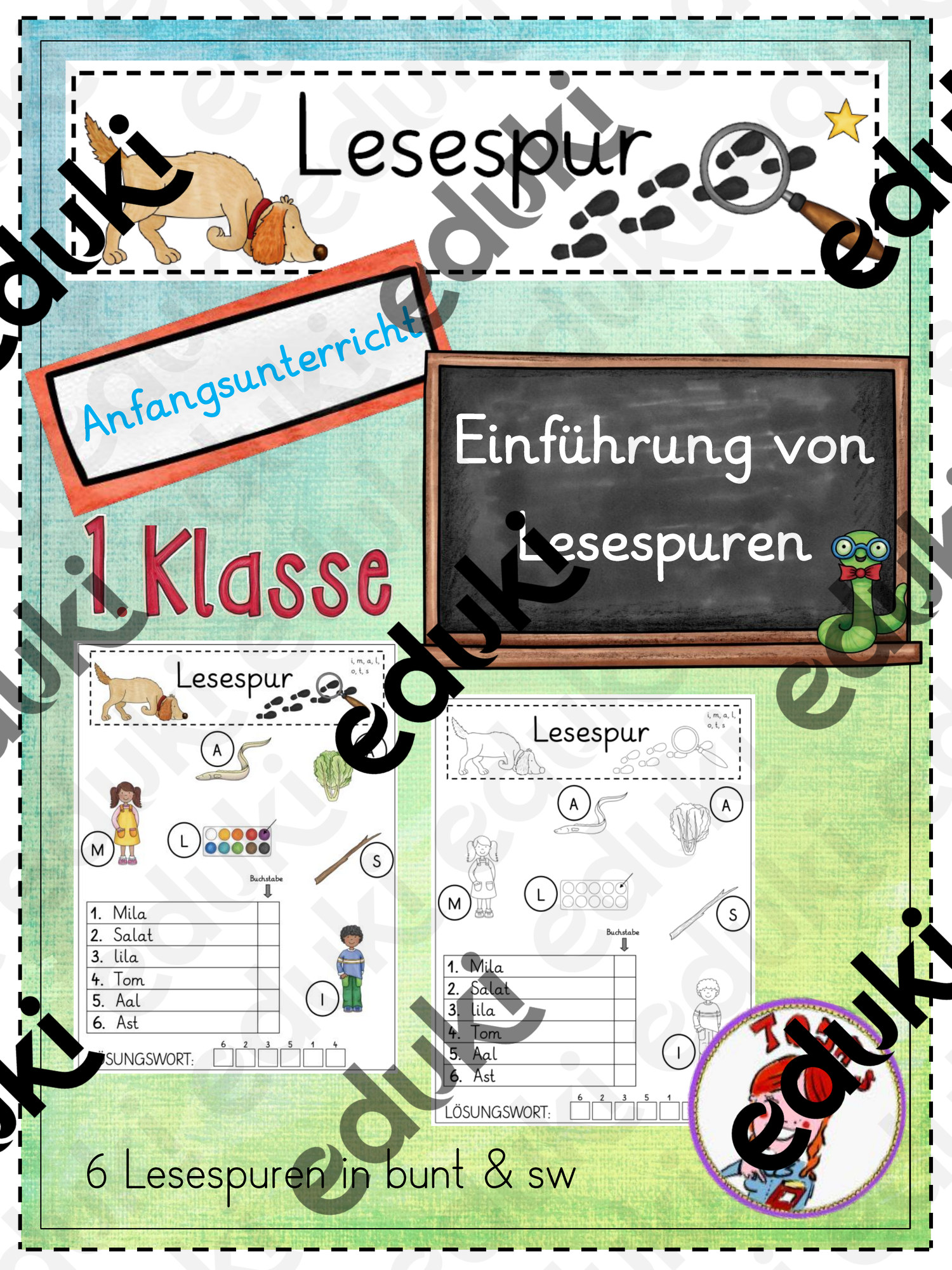 Lesespuren im Anfangsunterricht (1. Klasse) – Unterrichtsmaterial im